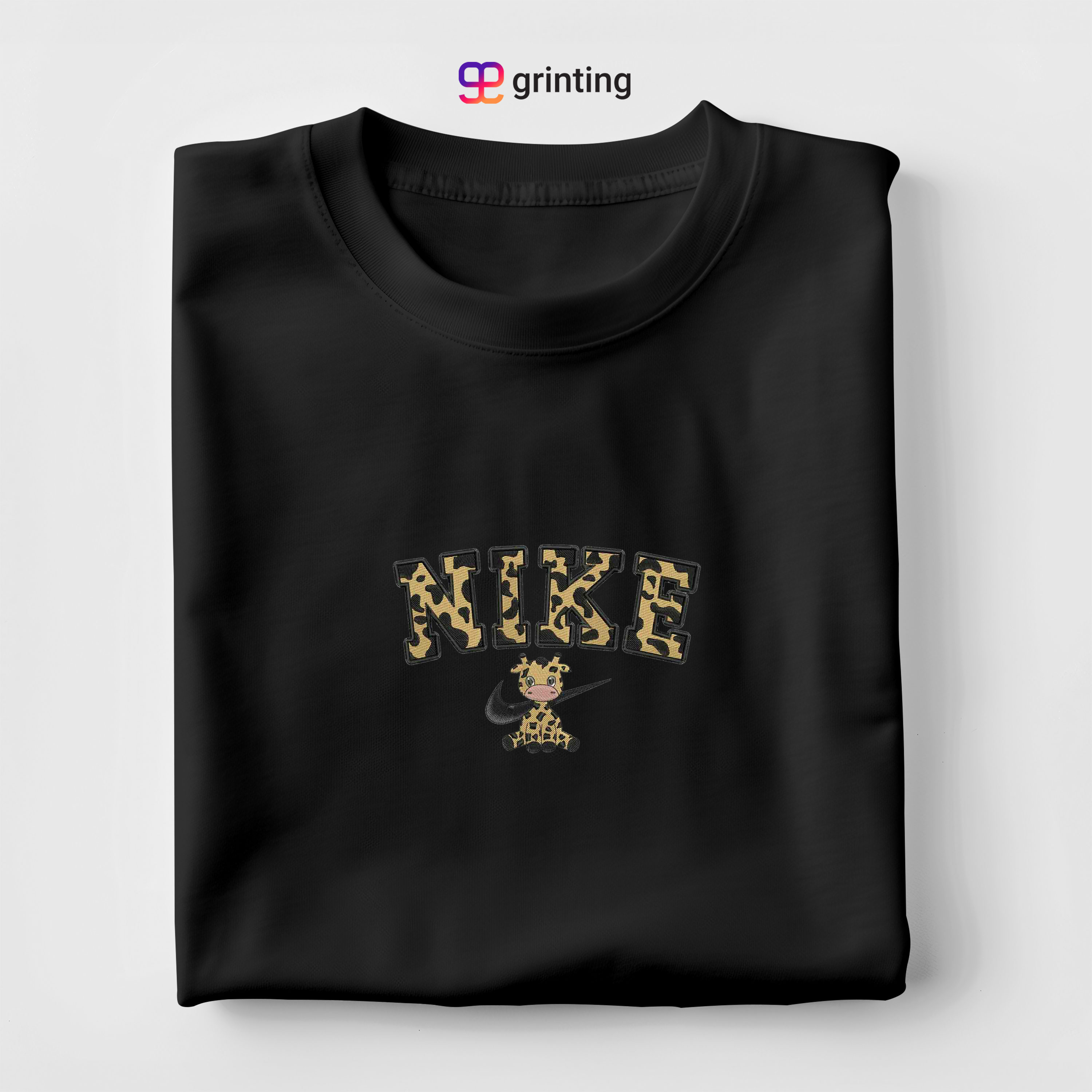 Nike Giraffe Embroidered Sweatshirt & Shirt – Premium Comfort and Style