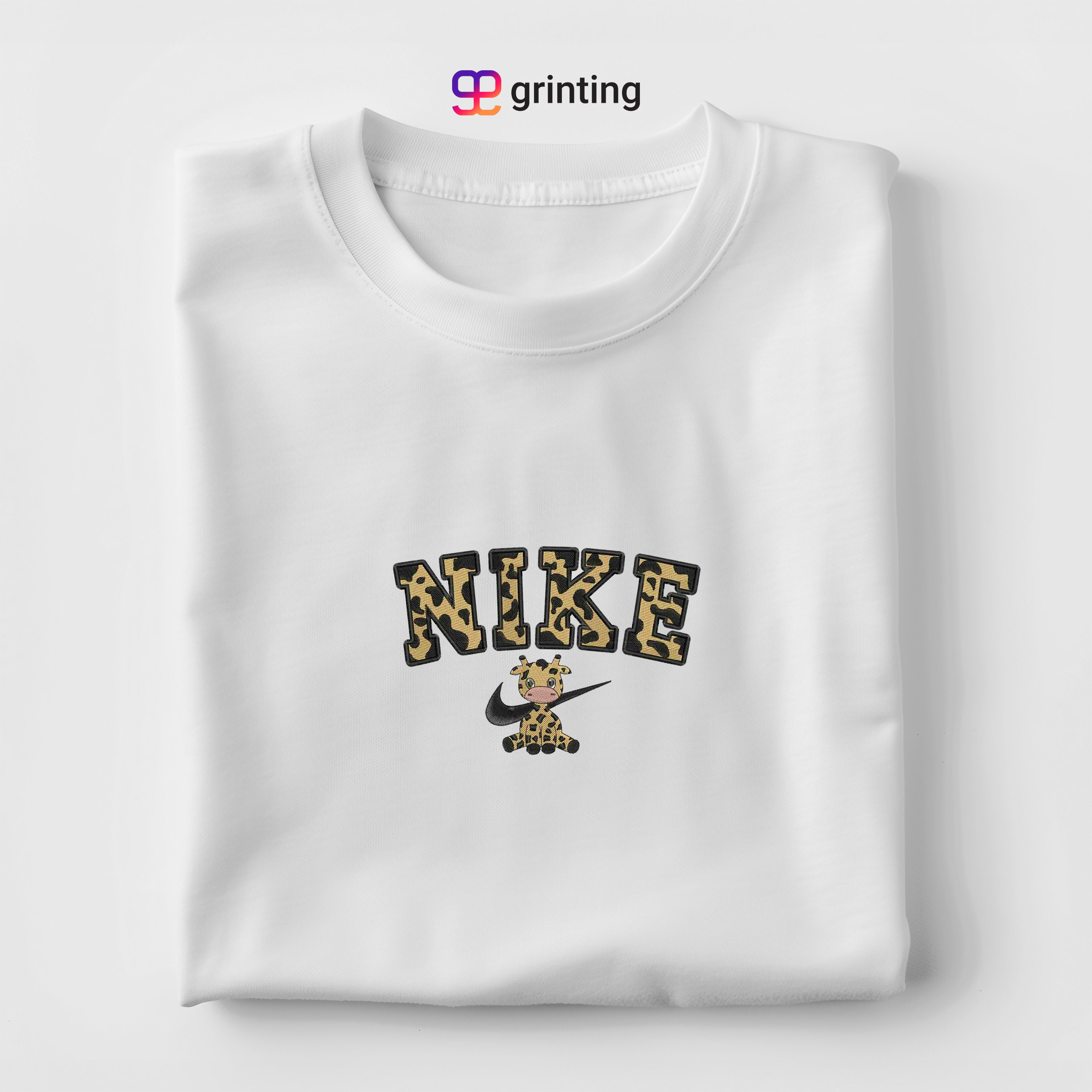 Nike Giraffe Embroidered Sweatshirt & Shirt – Premium Comfort and Style