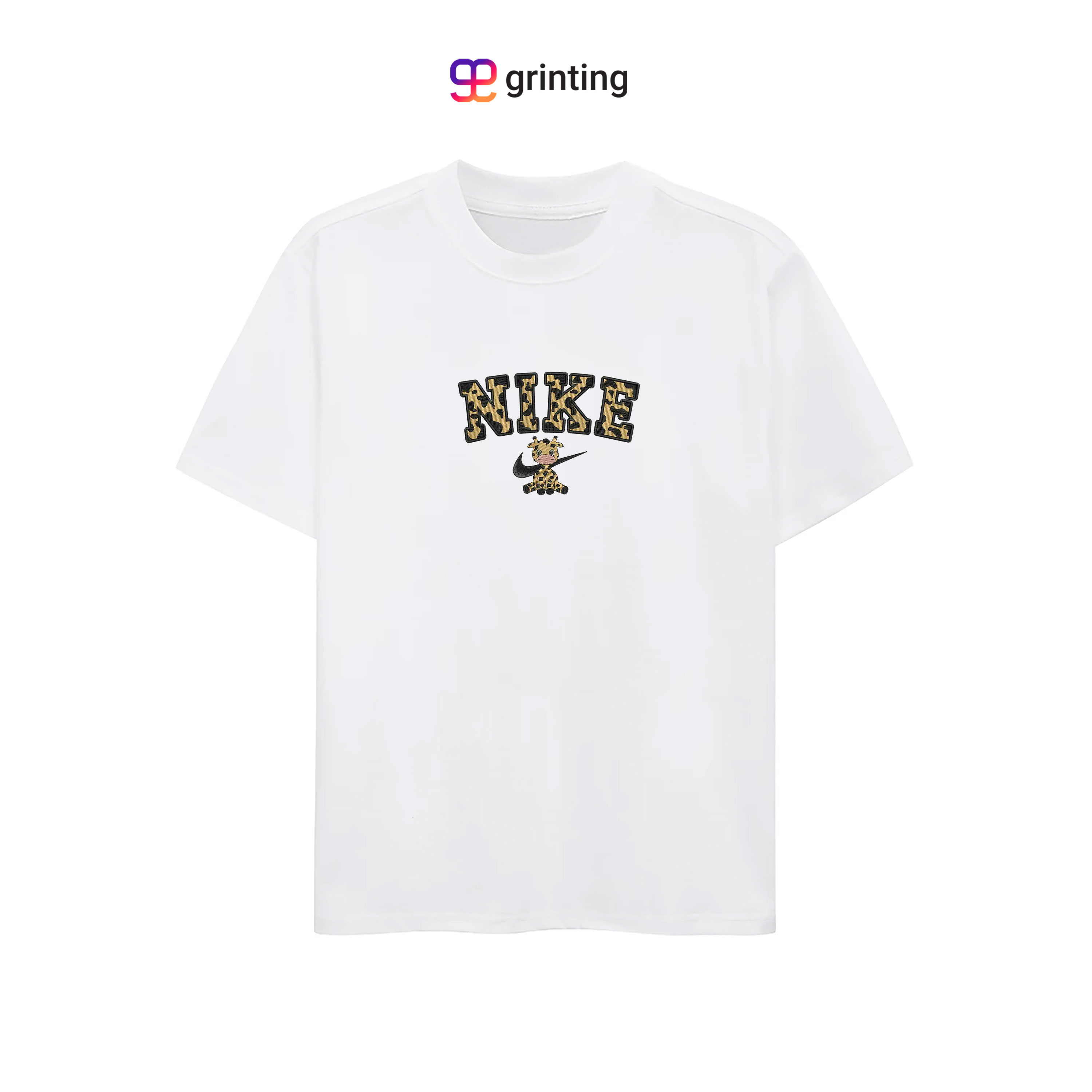 Nike Giraffe Embroidered Sweatshirt & Shirt – Premium Comfort and Style