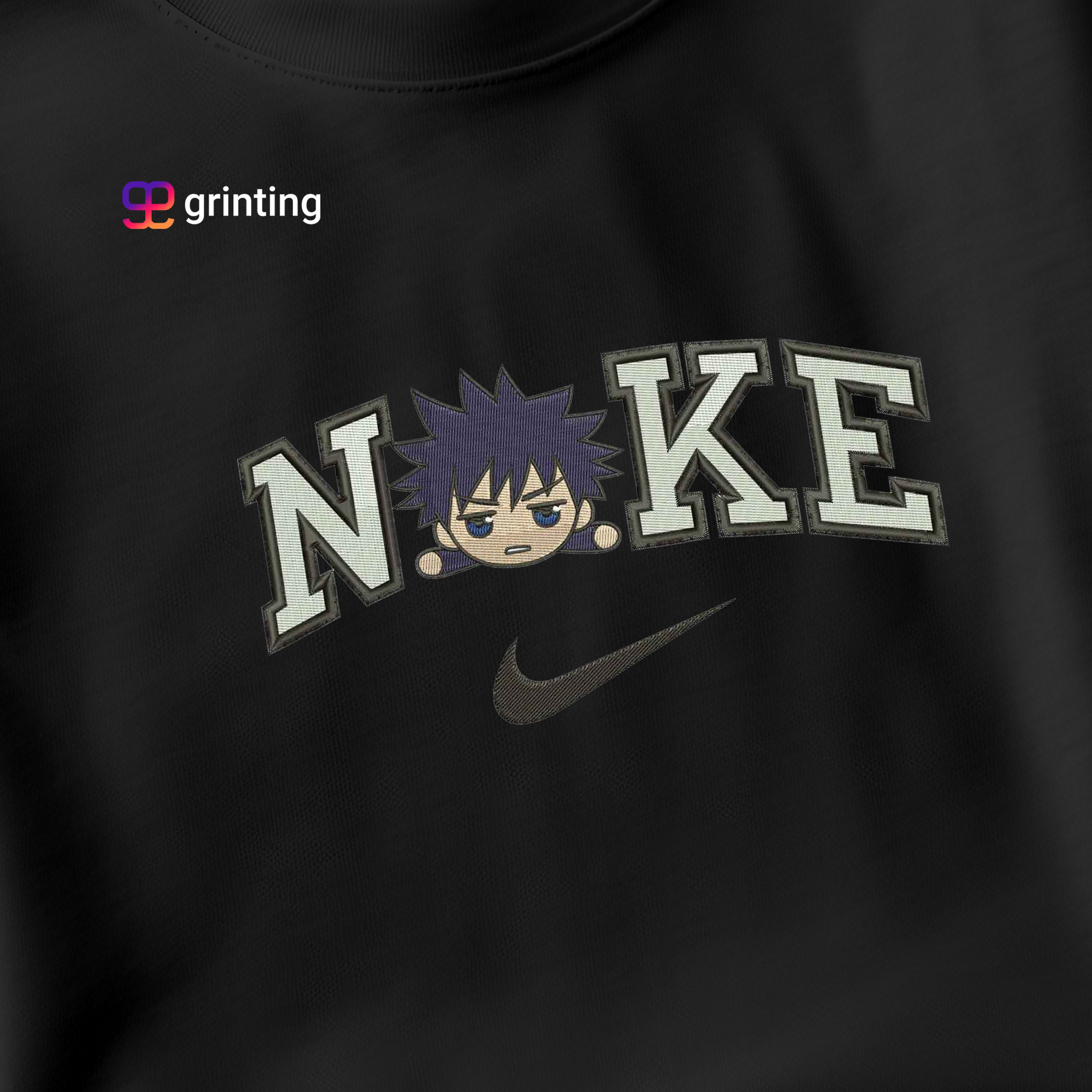 Nike Fushiguro Chibi Embroidered Sweatshirt & Shirt – Premium Comfort and Style
