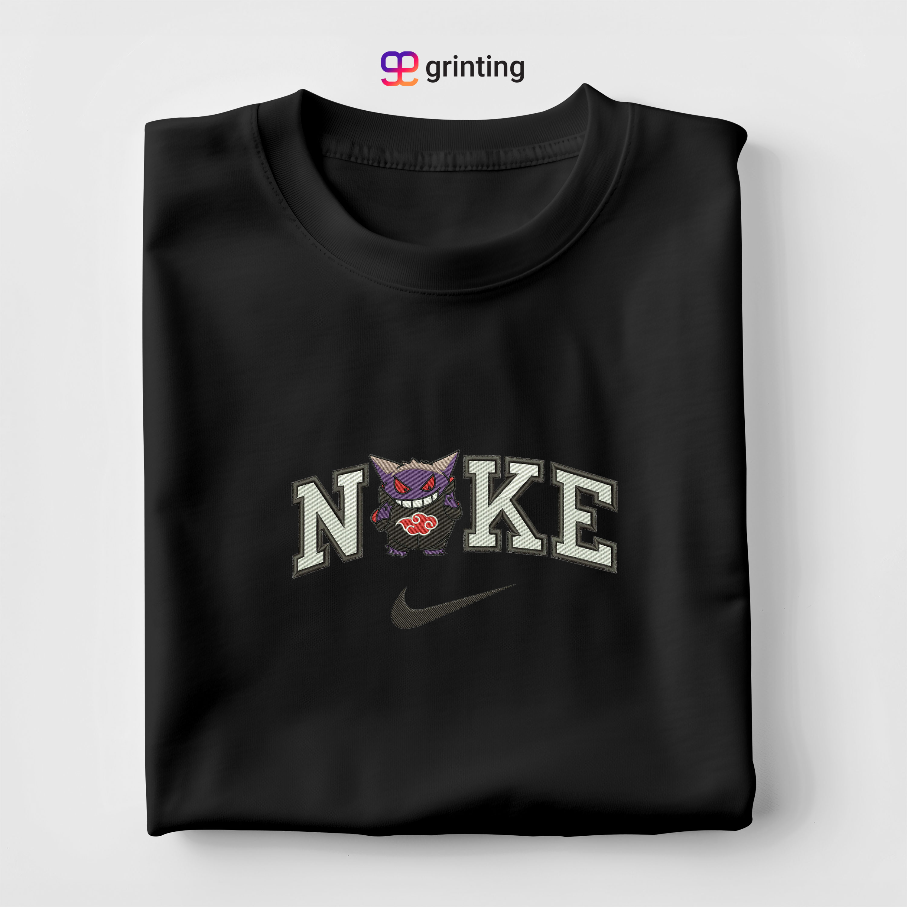 Nike Gengar Akatsuki Embroidered Sweatshirt & Shirt – Premium Comfort and Style