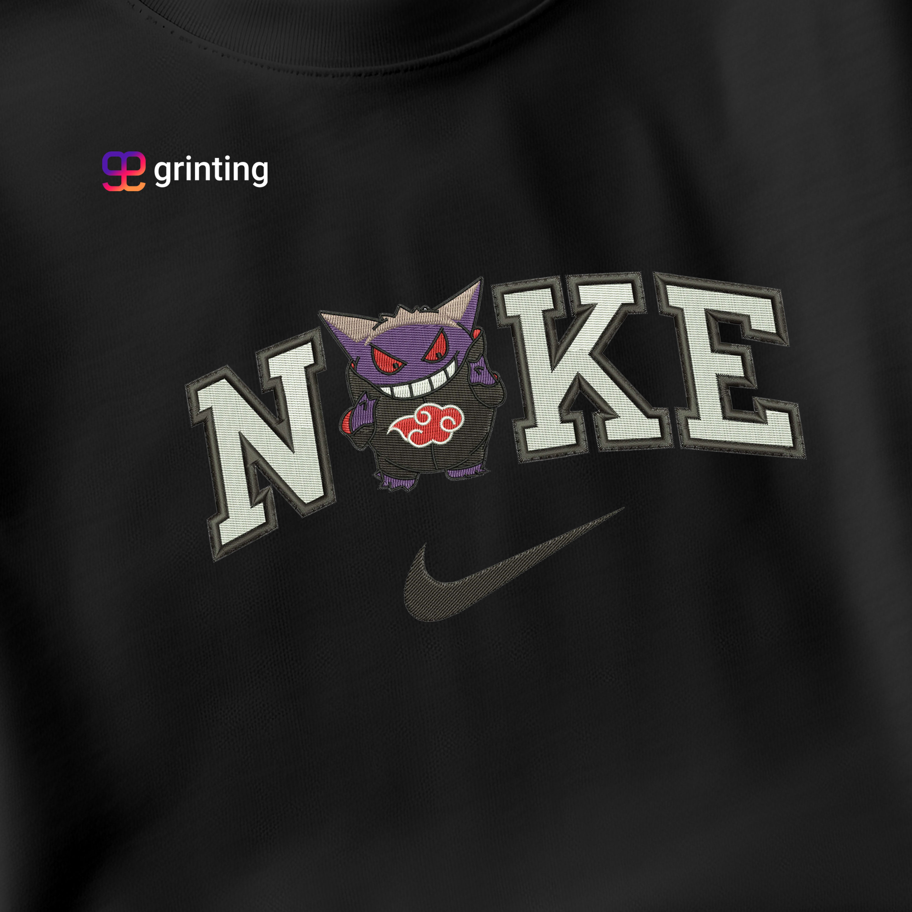 Nike Gengar Akatsuki Embroidered Sweatshirt & Shirt – Premium Comfort and Style