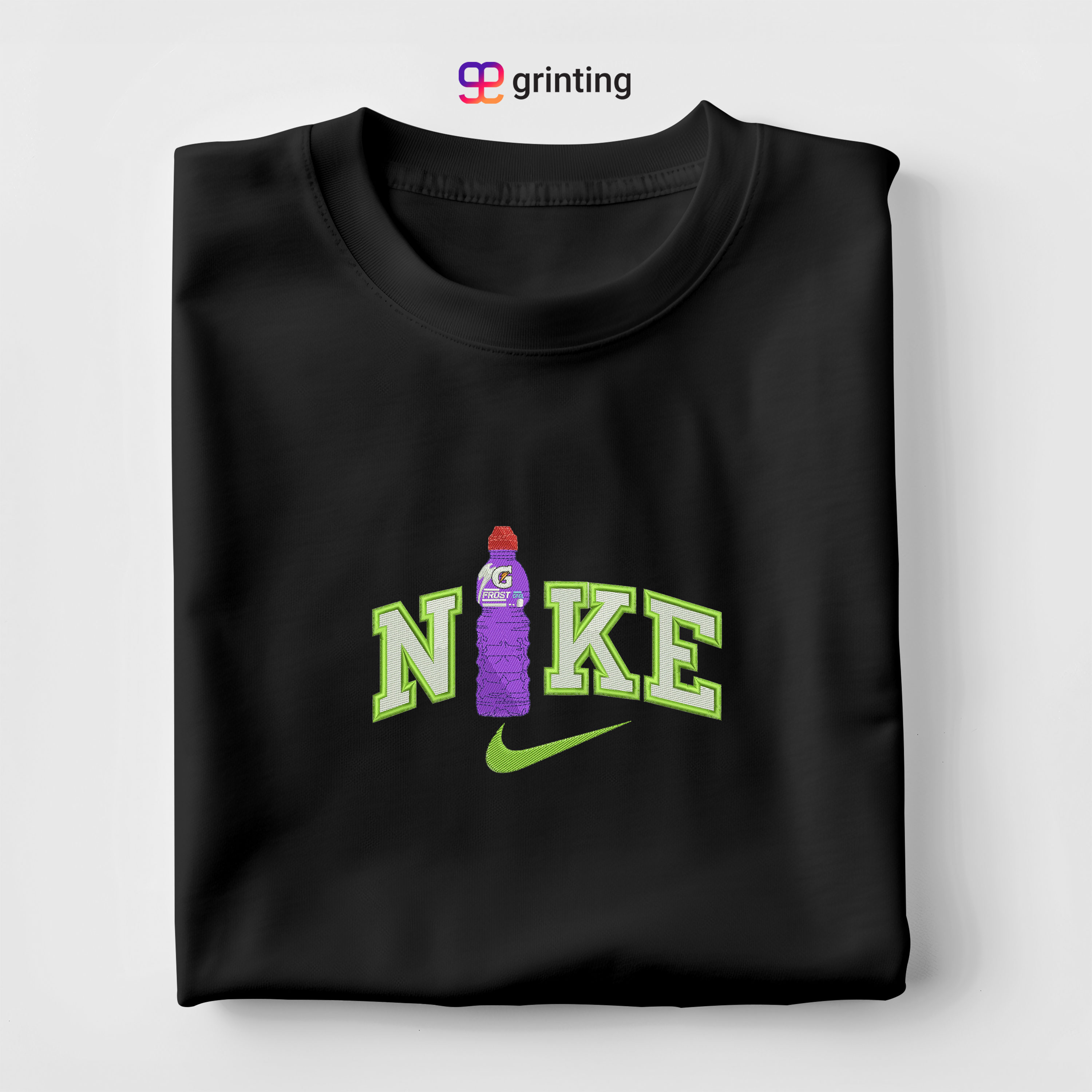 Nike Frost Bottle Embroidered Sweatshirt & Shirt – Premium Comfort and Style