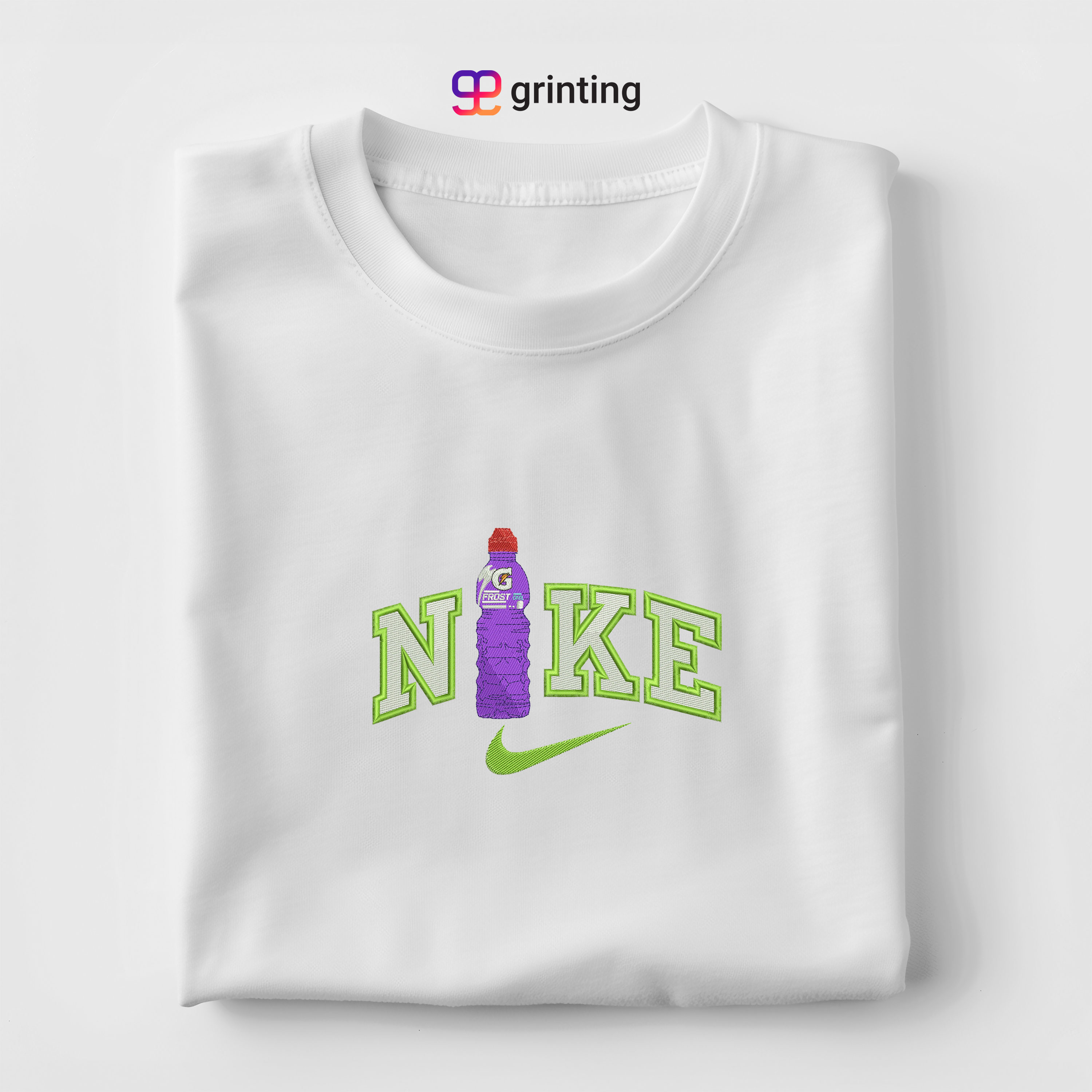 Nike Frost Bottle Embroidered Sweatshirt & Shirt – Premium Comfort and Style