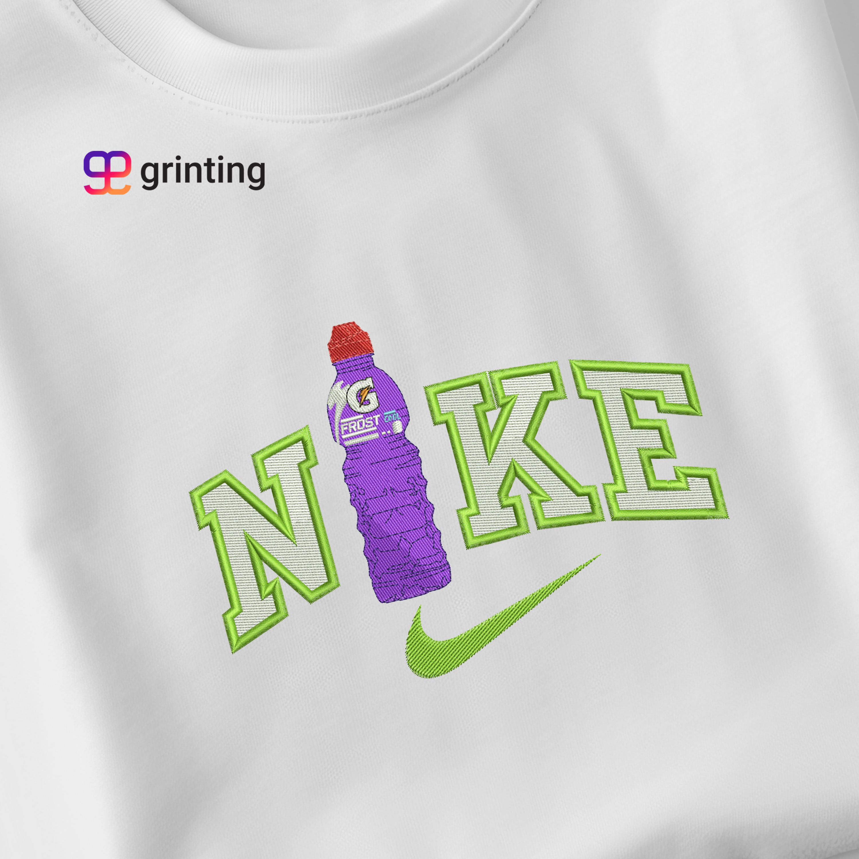 Nike Frost Bottle Embroidered Sweatshirt & Shirt – Premium Comfort and Style
