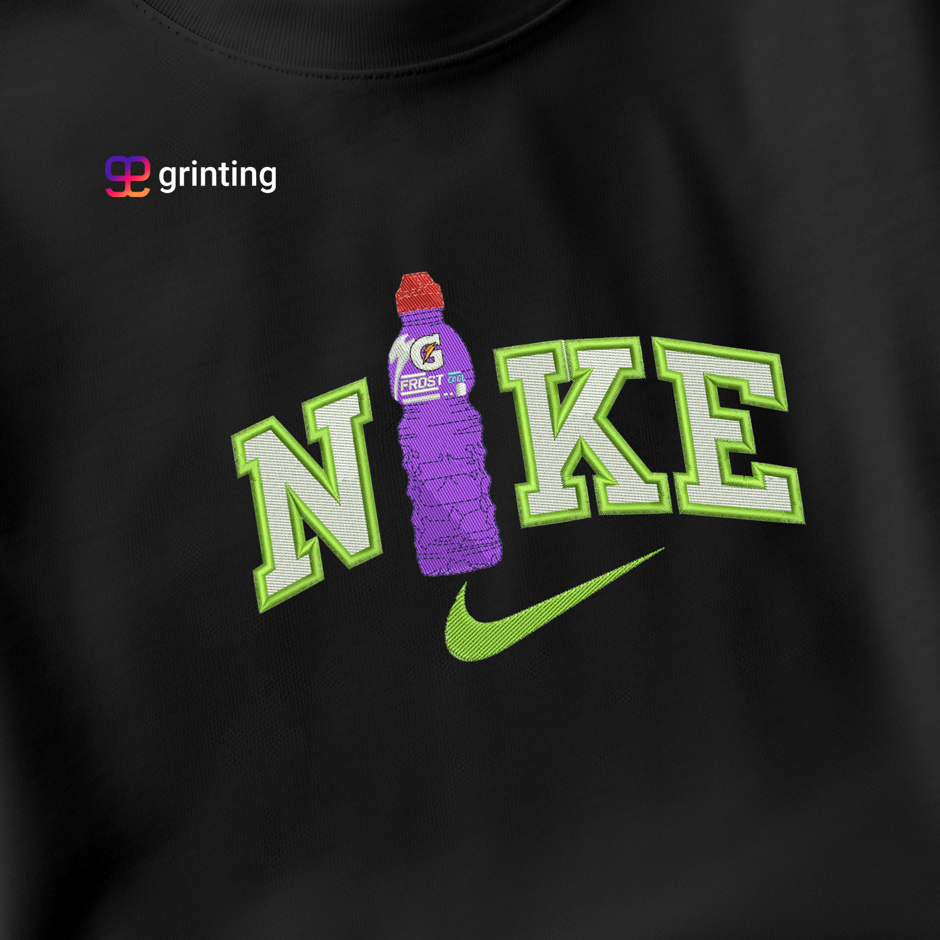 Nike Frost Bottle Embroidered Sweatshirt & Shirt – Premium Comfort and Style