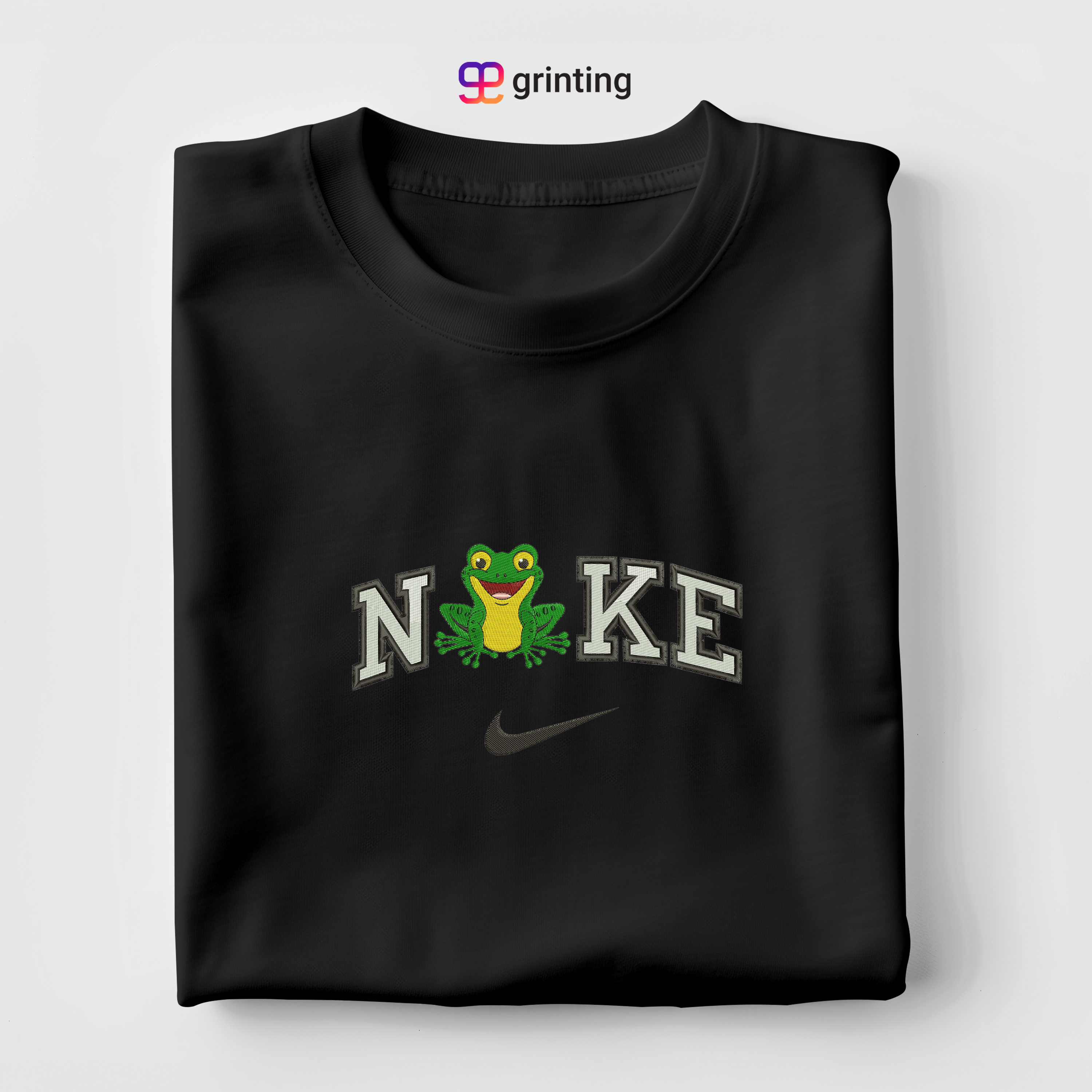Nike Frog Embroidered Sweatshirt & Shirt – Premium Comfort and Style