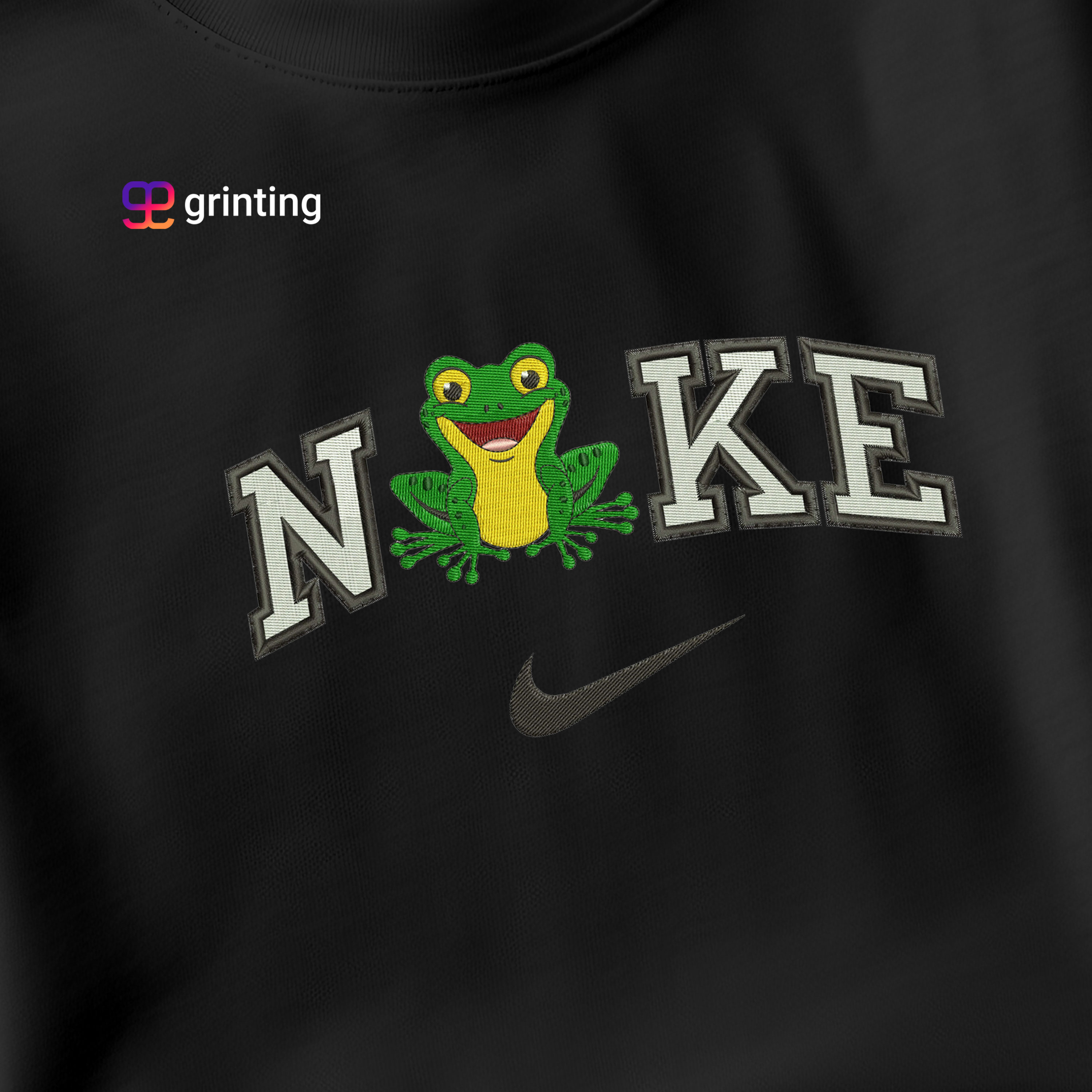 Nike Frog Embroidered Sweatshirt & Shirt – Premium Comfort and Style