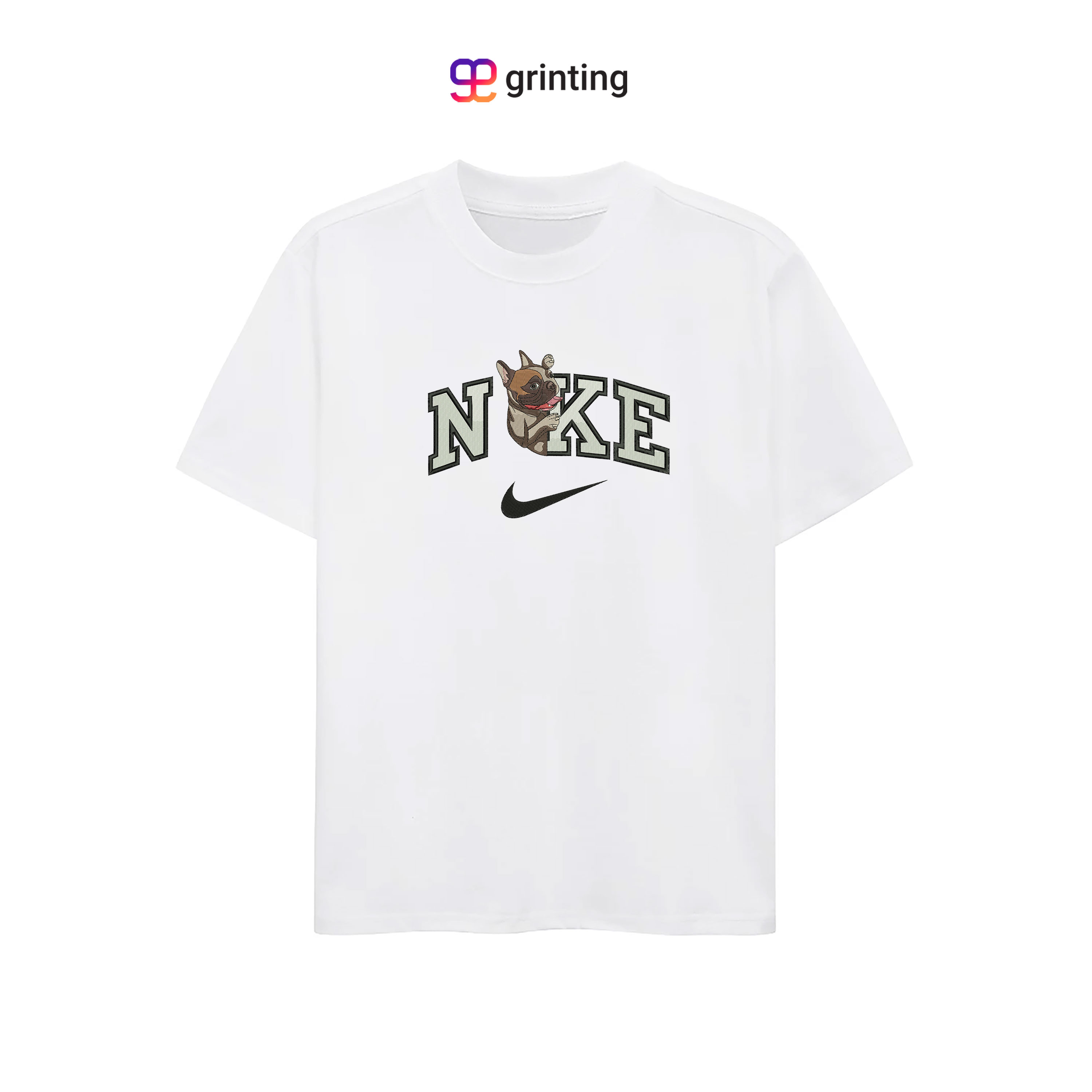 Nike French Bulldog Embroidered Sweatshirt & Shirt – Premium Comfort and Style
