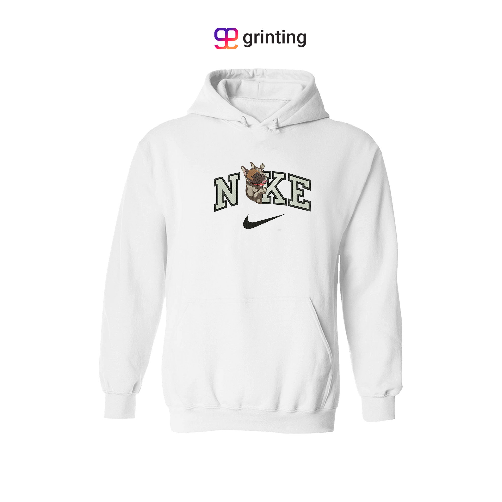 Nike French Bulldog Embroidered Sweatshirt & Shirt – Premium Comfort and Style