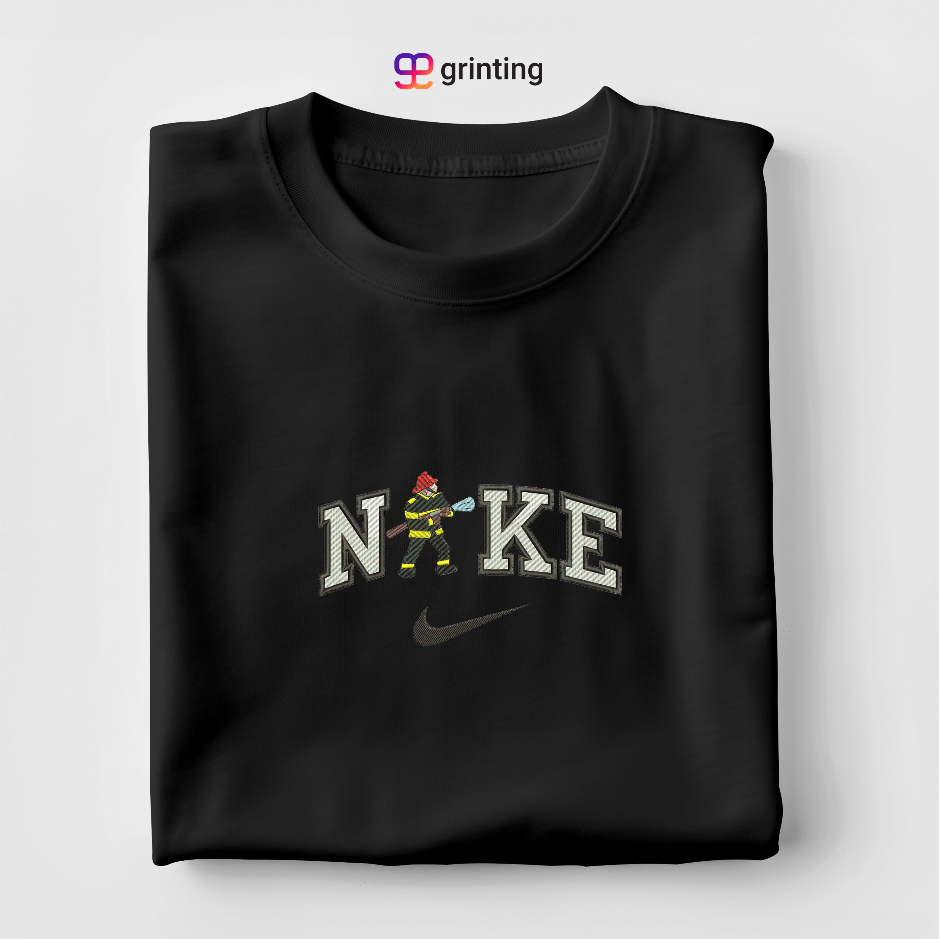Nike Fire Fighter Embroidered Sweatshirt & Shirt – Premium Comfort and Style