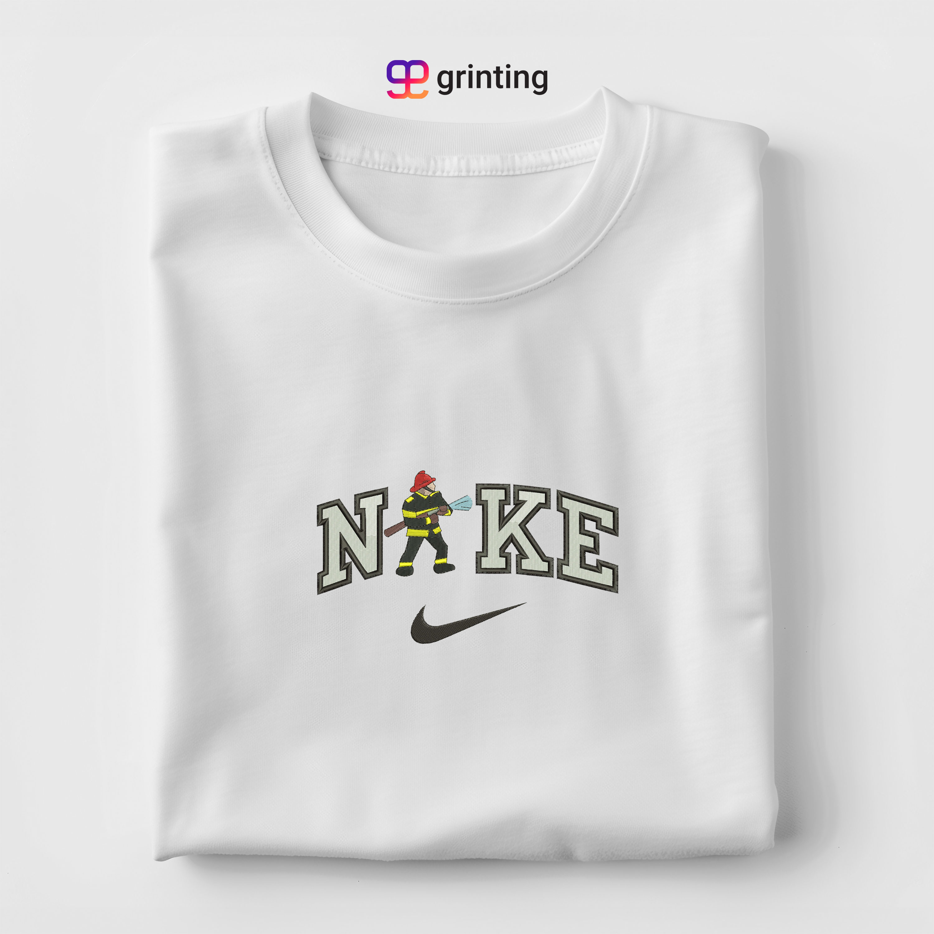 Nike Fire Fighter Embroidered Sweatshirt & Shirt – Premium Comfort and Style