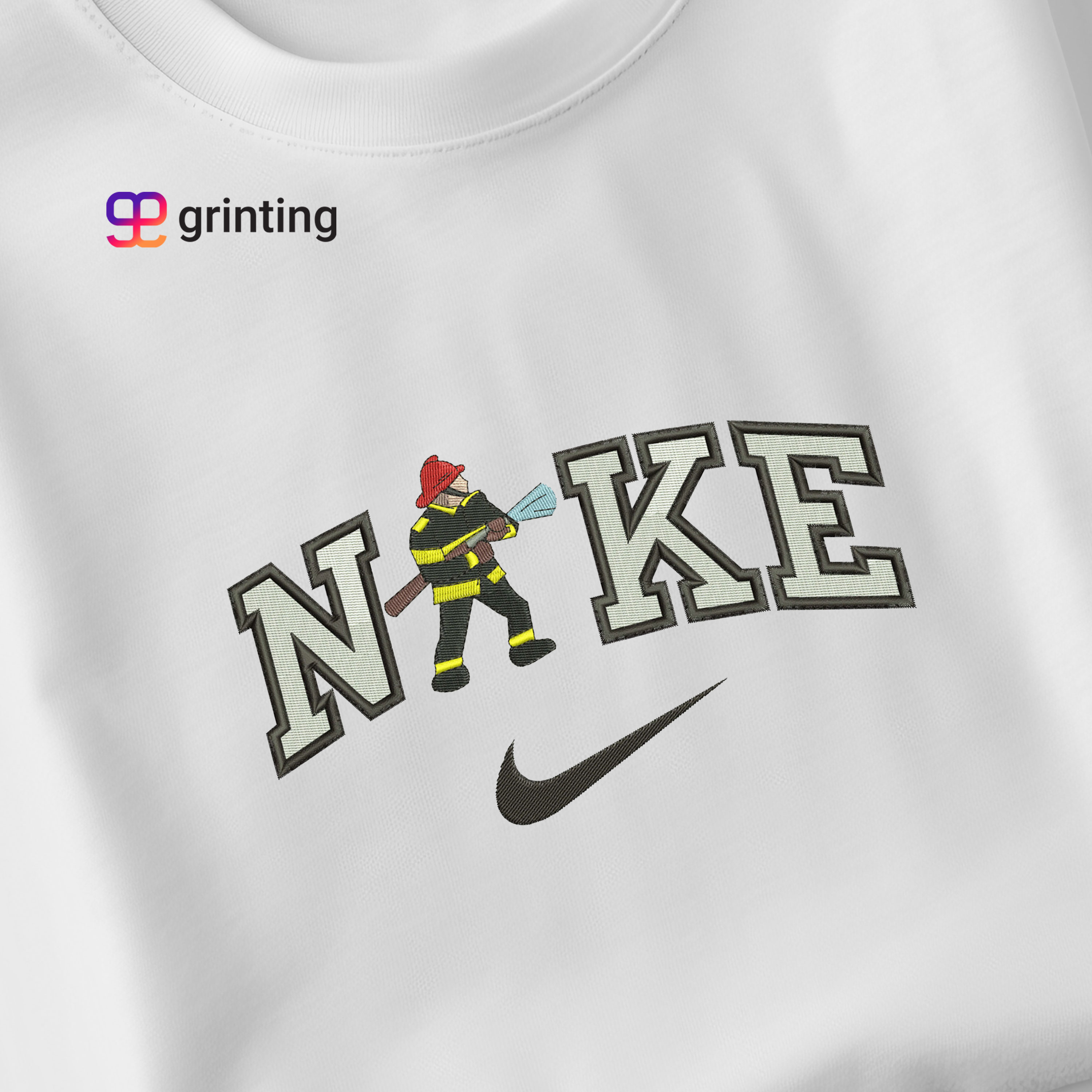 Nike Fire Fighter Embroidered Sweatshirt & Shirt – Premium Comfort and Style