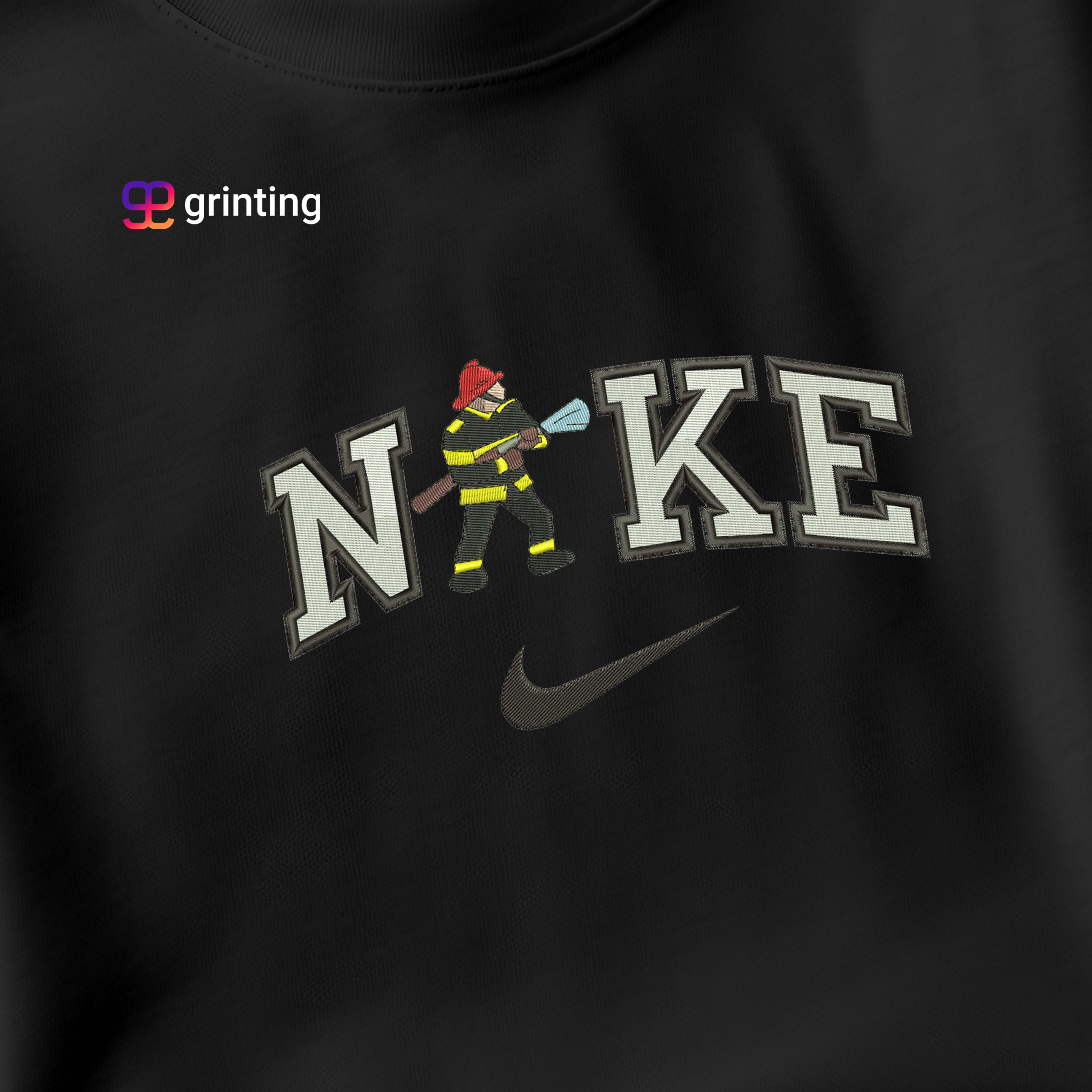 Nike Fire Fighter Embroidered Sweatshirt & Shirt – Premium Comfort and Style