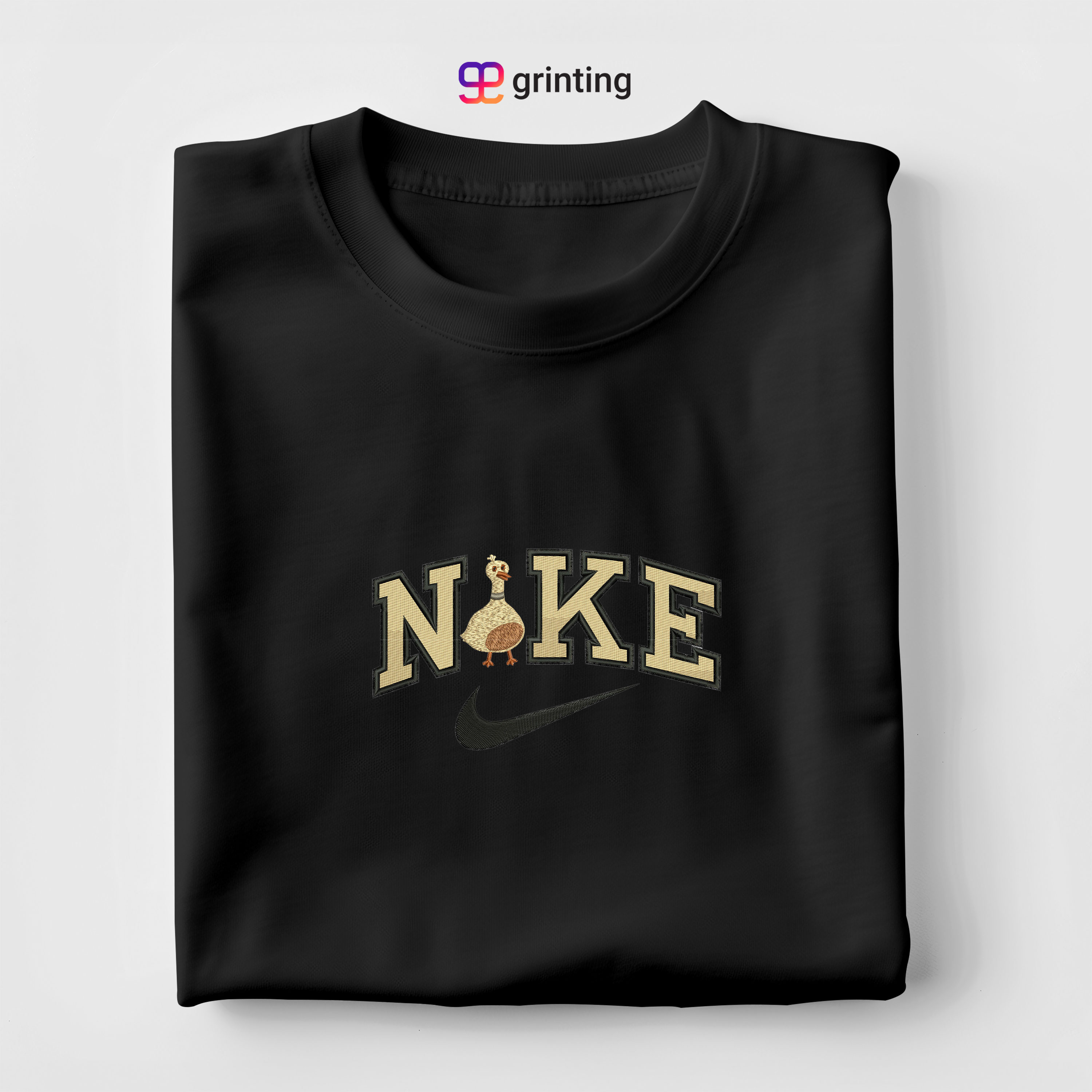 Nike Duck Embroidered Sweatshirt & Shirt – Premium Comfort and Style