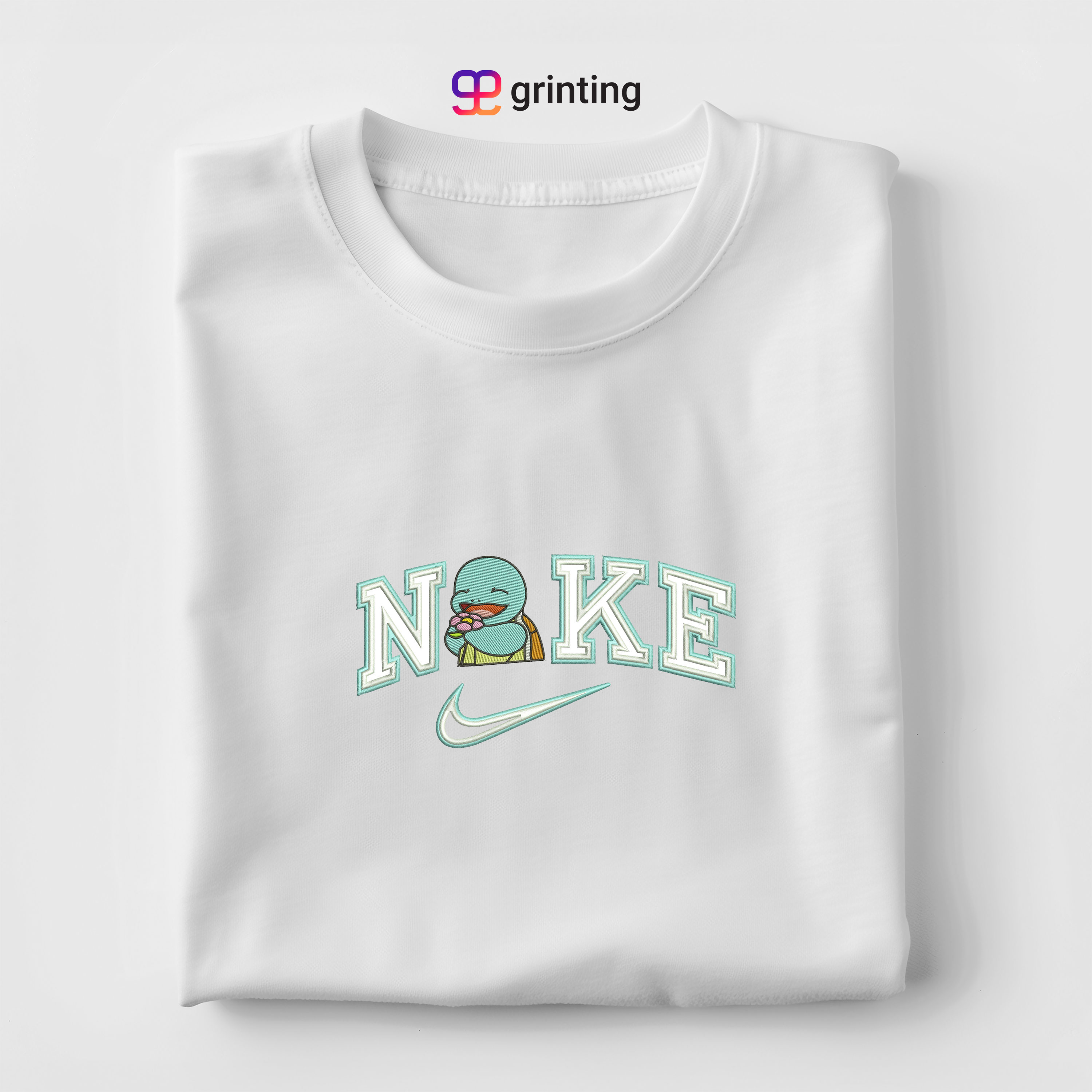 Nike Double Squirtle Embroidered Sweatshirt & Shirt – Premium Comfort and Style