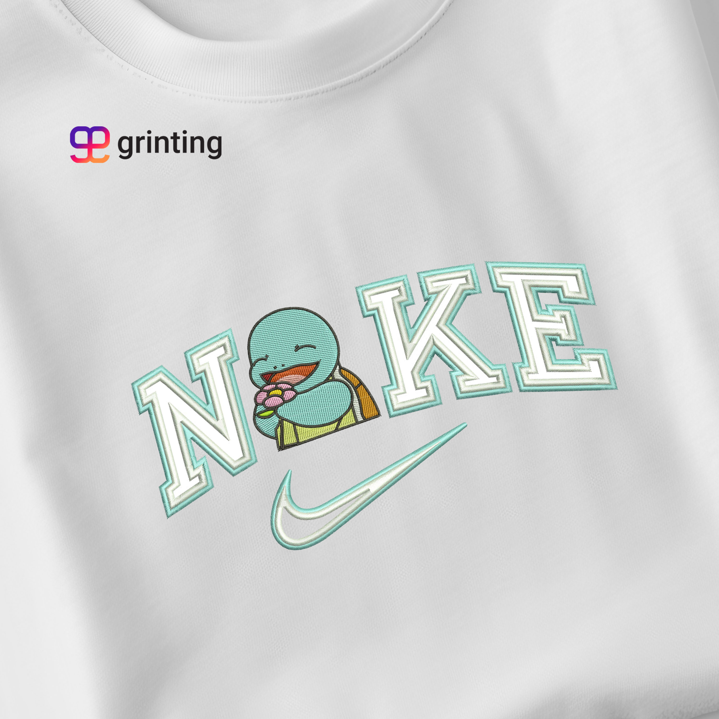 Nike Double Squirtle Embroidered Sweatshirt & Shirt – Premium Comfort and Style