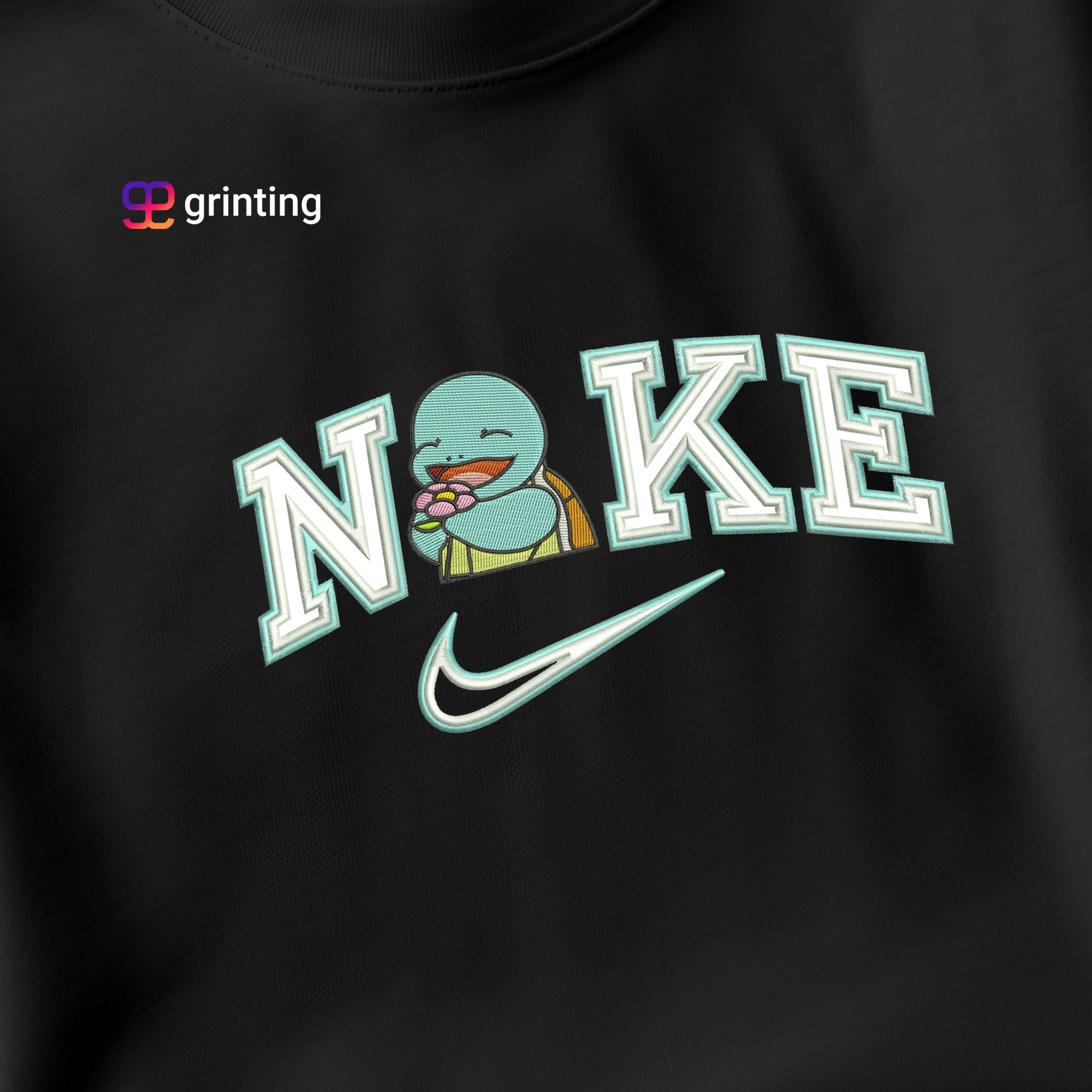 Nike Double Squirtle Embroidered Sweatshirt & Shirt – Premium Comfort and Style
