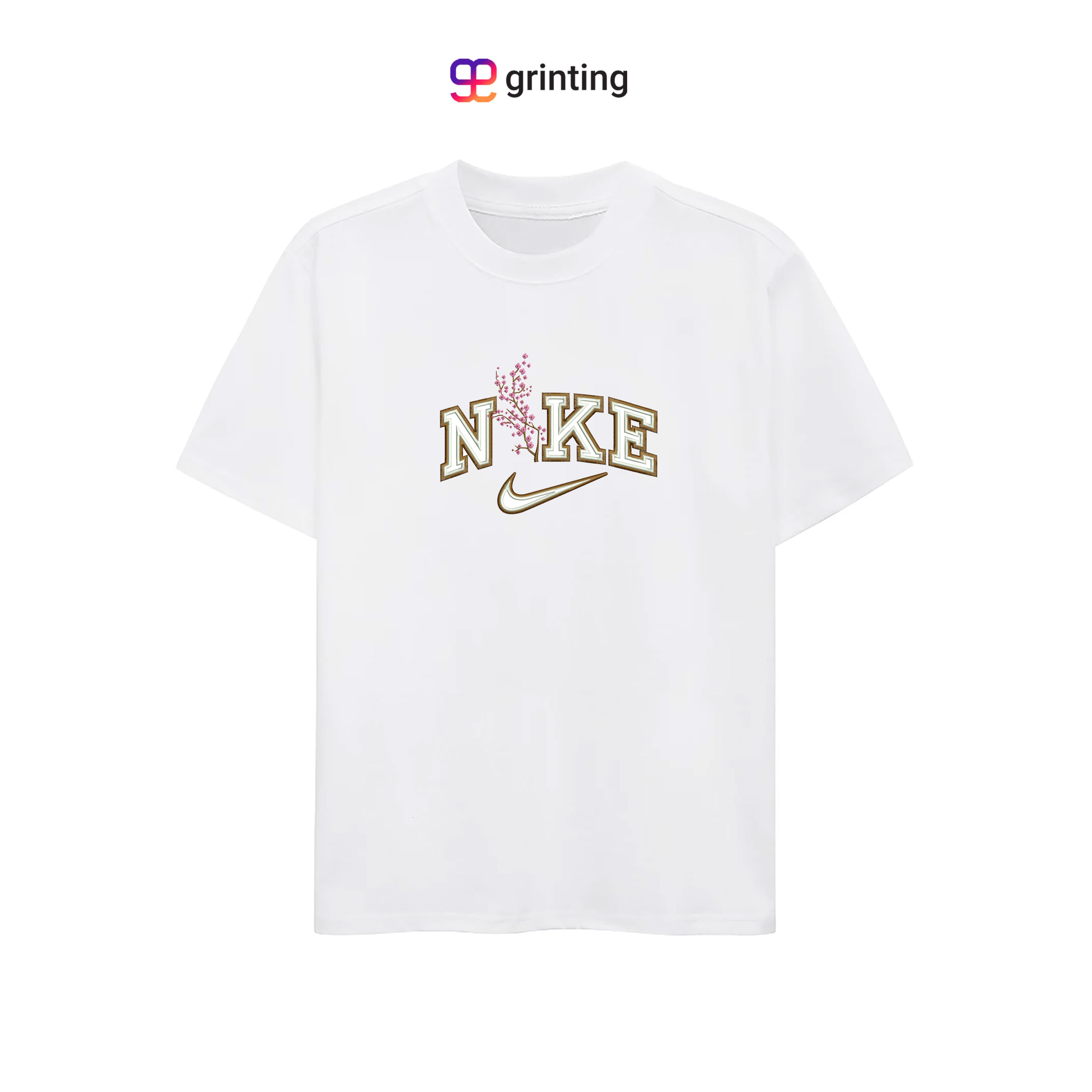 Nike Double Sakura Embroidered Sweatshirt & Shirt – Premium Comfort and Style