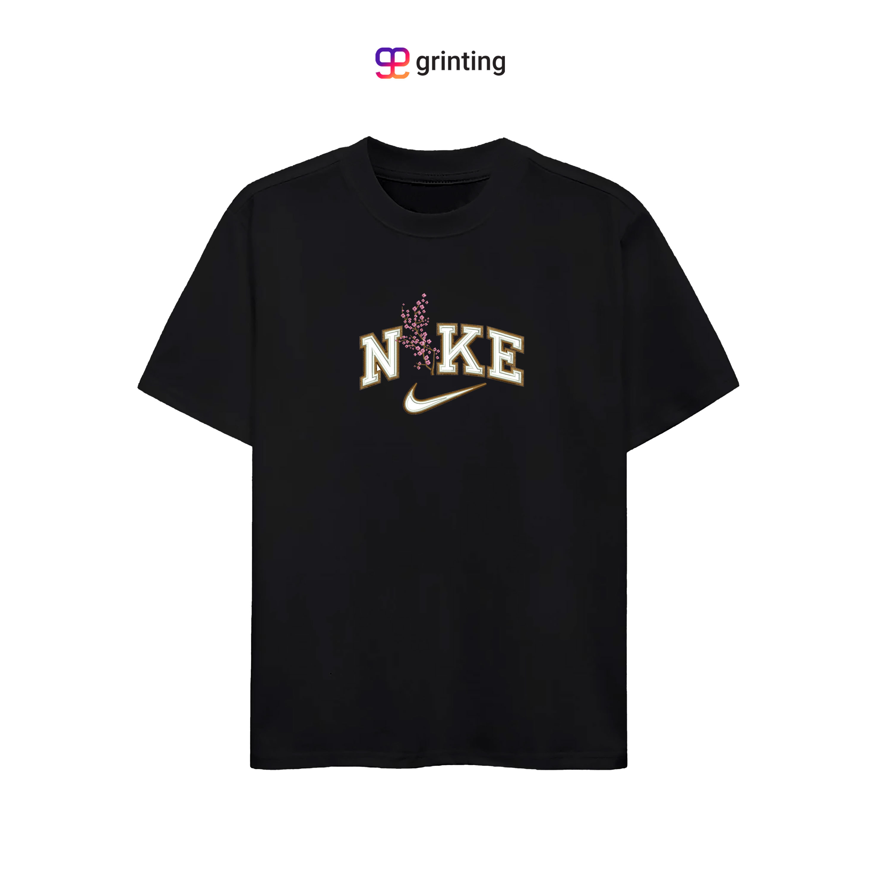 Nike Double Sakura Embroidered Sweatshirt & Shirt – Premium Comfort and Style