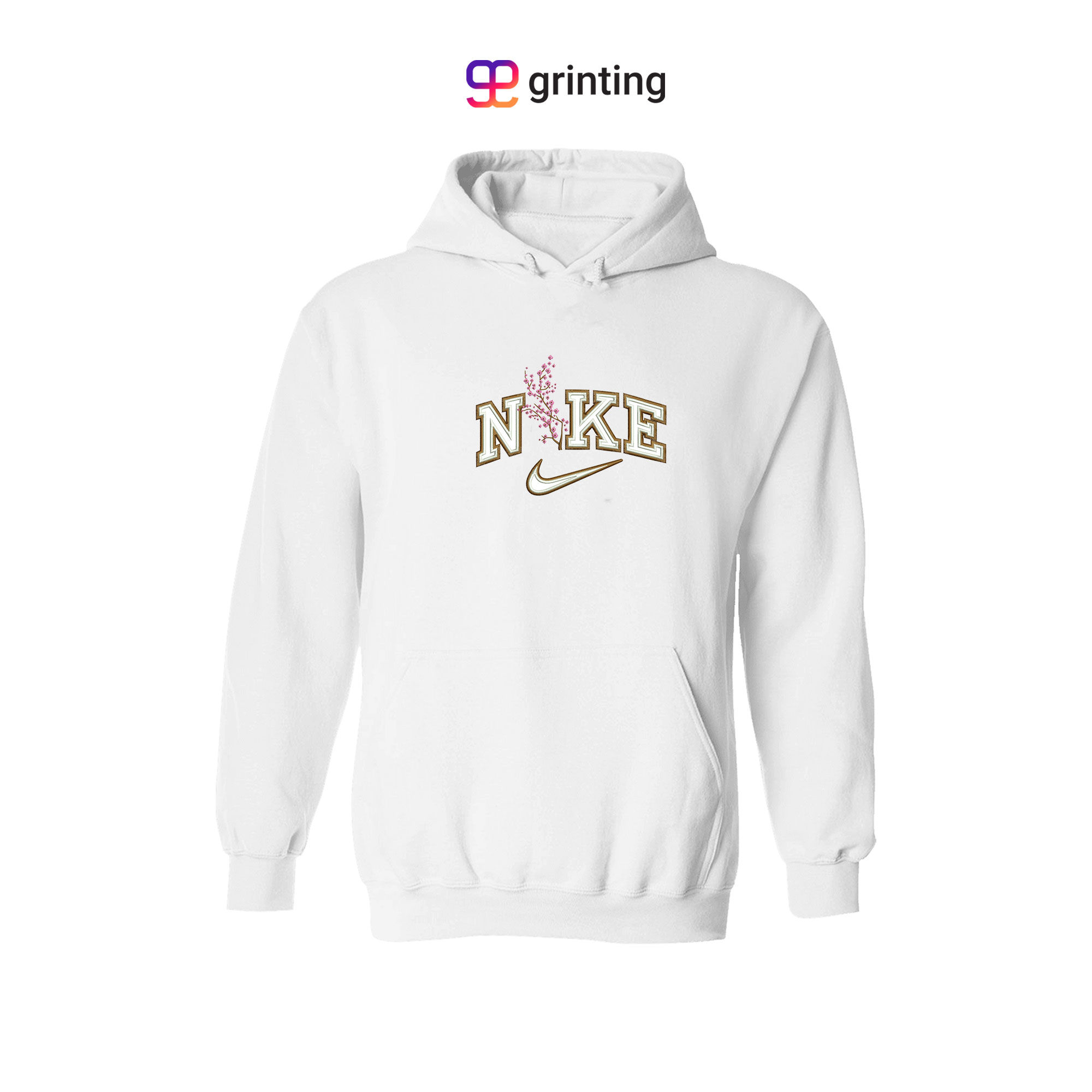 Nike Double Sakura Embroidered Sweatshirt & Shirt – Premium Comfort and Style