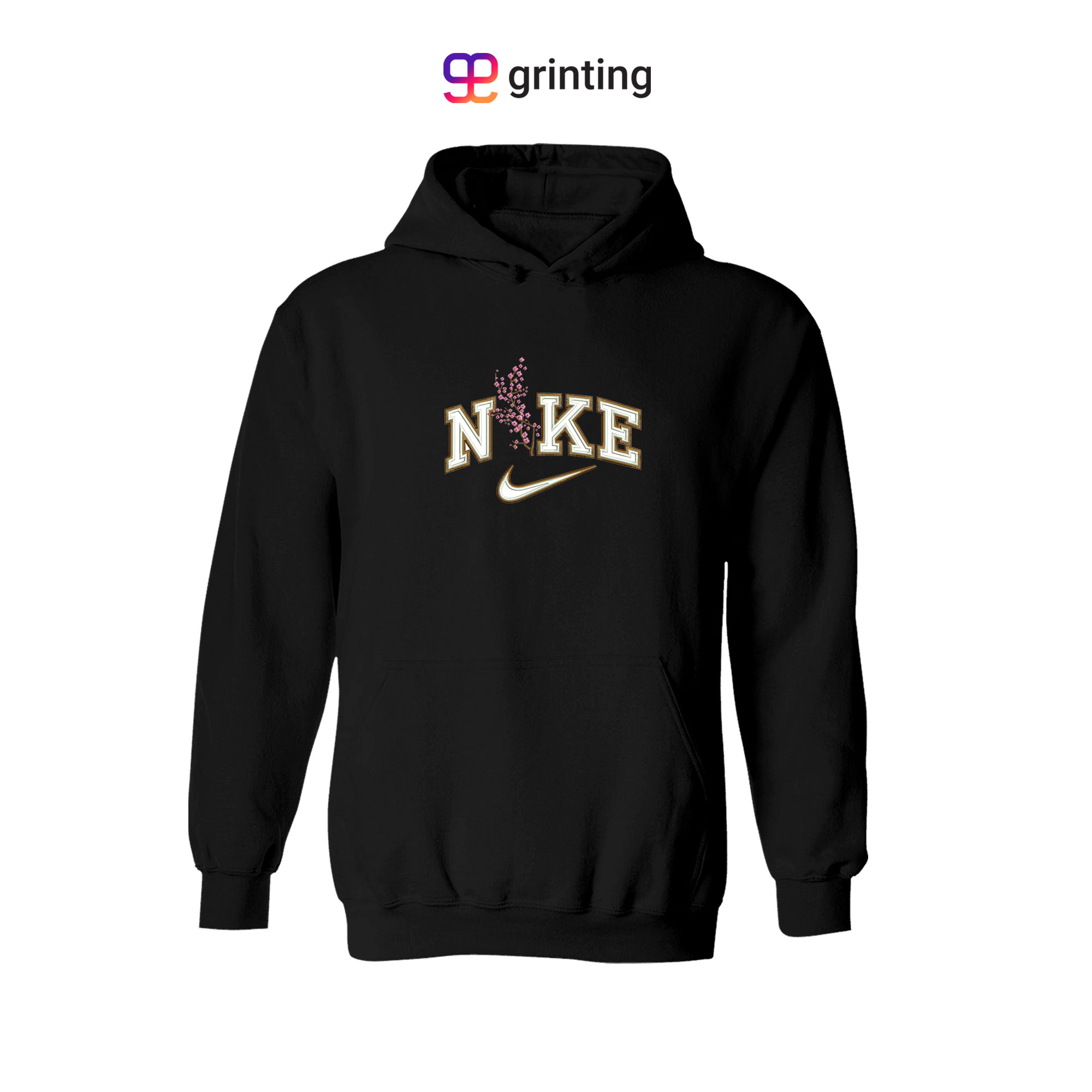 Nike Double Sakura Embroidered Sweatshirt & Shirt – Premium Comfort and Style