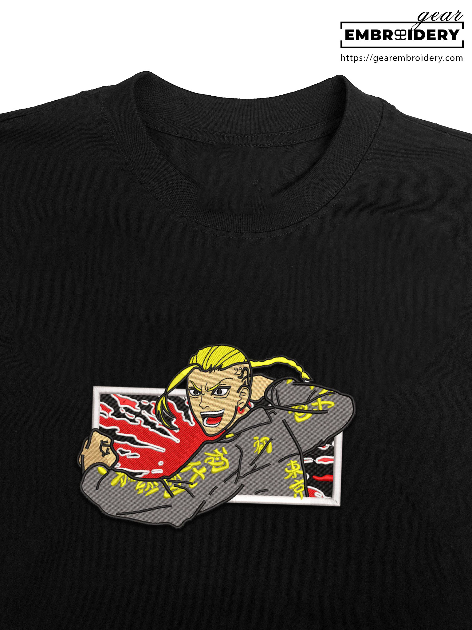 Top Tokyo Revengers Anime Embroidered Designs – Perfect for T-Shirts, Sweatshirts, and Hoodies
