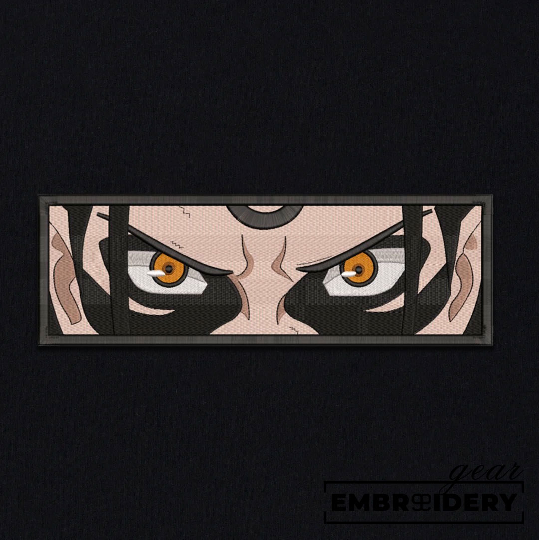 Hashirama eyes embroidery design  naruto anime embroidery design NRT018 T Shirt, Sweatshirt, Hoodie Clothing Can Personalized Embroidery