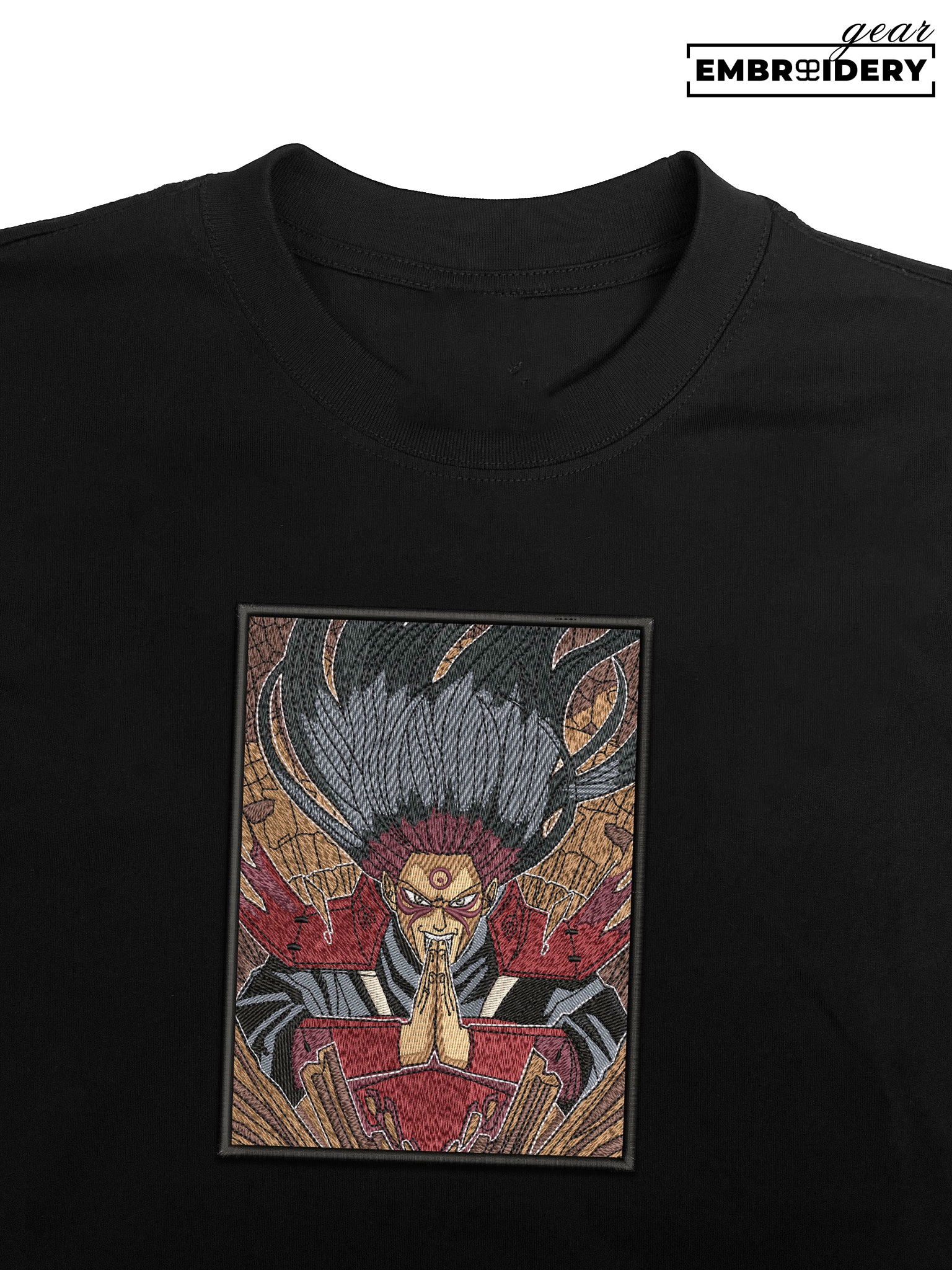 Hashirama senju embroidery design naruto anime embroidery design NRT019 T Shirt, Sweatshirt, Hoodie Clothing Can Personalized Embroidery