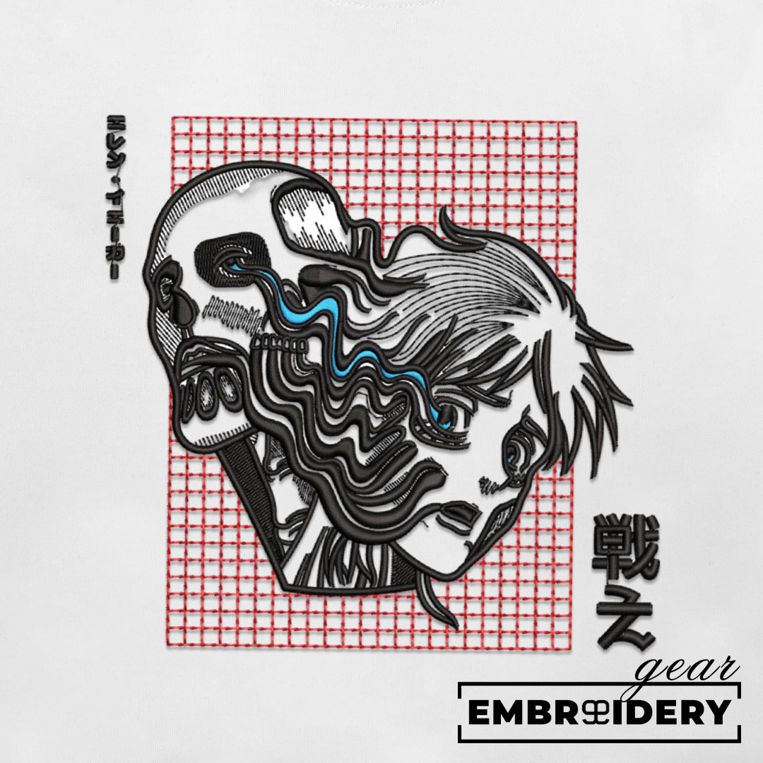 Armin titan embroidery design file attack on titan anime embroidery design ATT005 T Shirt Sweatshirt Hoodie Clothing Can Personalized Embroidery