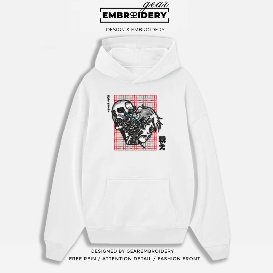 Armin titan embroidery design file attack on titan anime embroidery design ATT005 T Shirt Sweatshirt Hoodie Clothing Can Personalized Embroidery