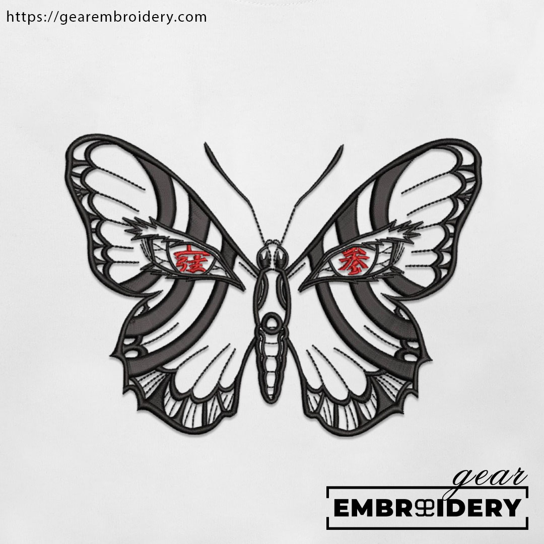 Akaza butterfly embroidery design demon slayer embroidery DS0001 T Shirt Sweatshirt Hoodie Clothing Can Personalized Embroidery