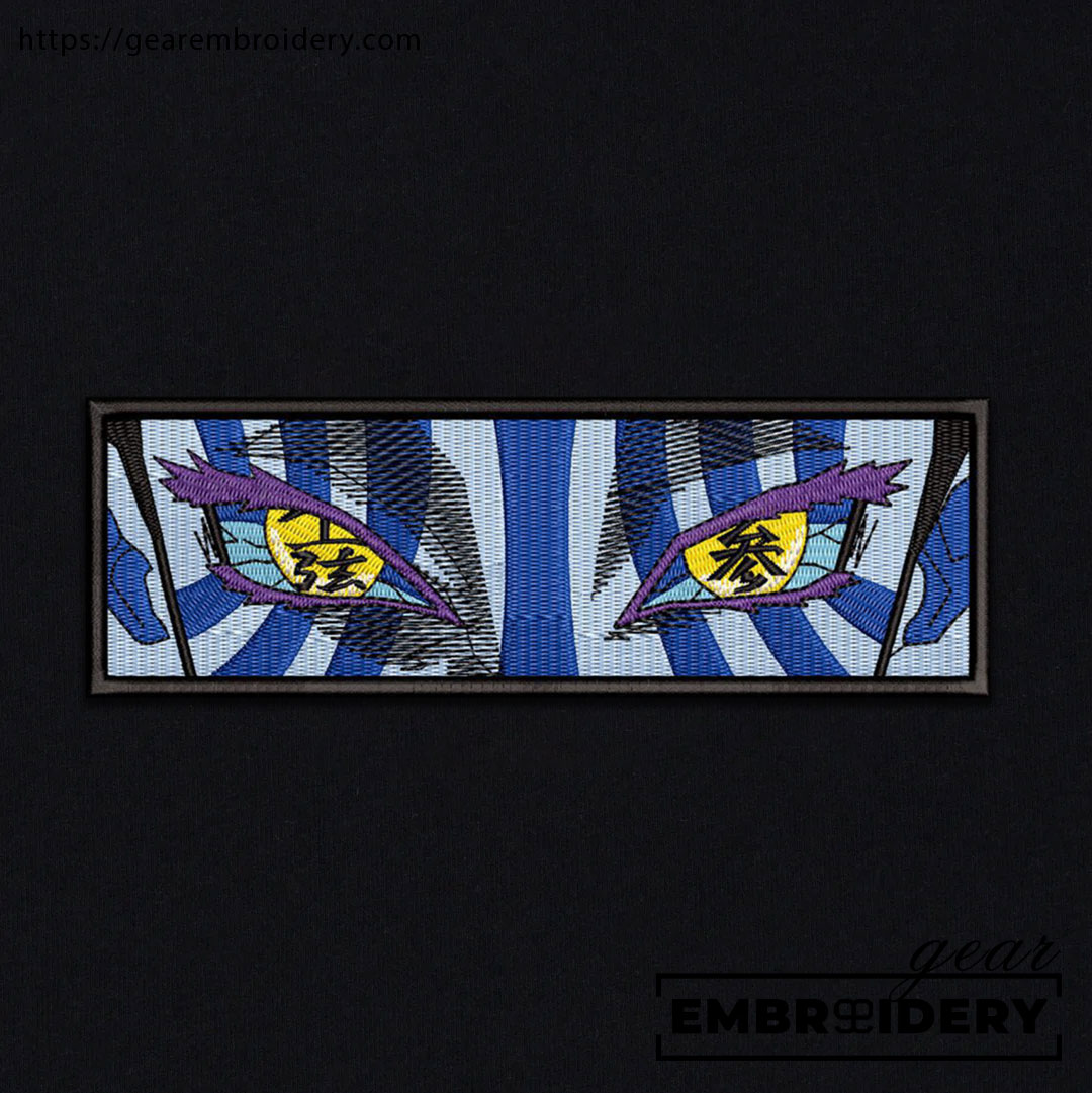 Akaza eyes embroidery design demon slayer embroidery DS0003 T Shirt Sweatshirt Hoodie Clothing Can Personalized Embroidery