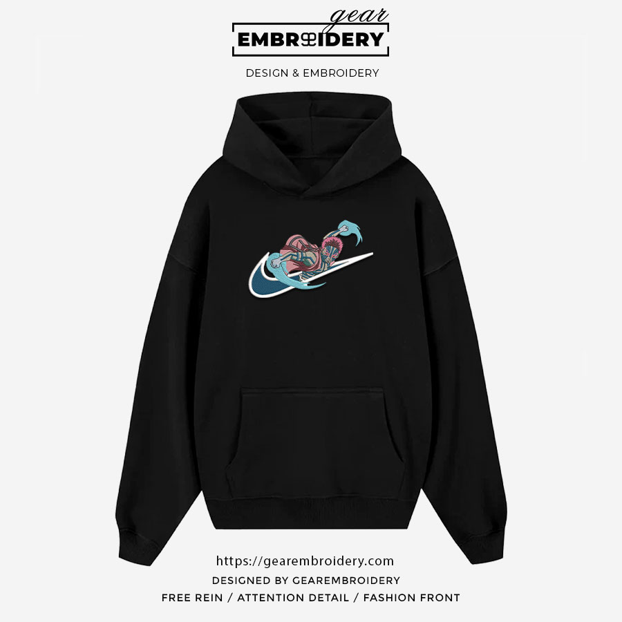 Akaza swoosh embroidery design demon slayer nike embroidery DS0004 T Shirt Sweatshirt Hoodie Clothing Can Personalized Embroidery