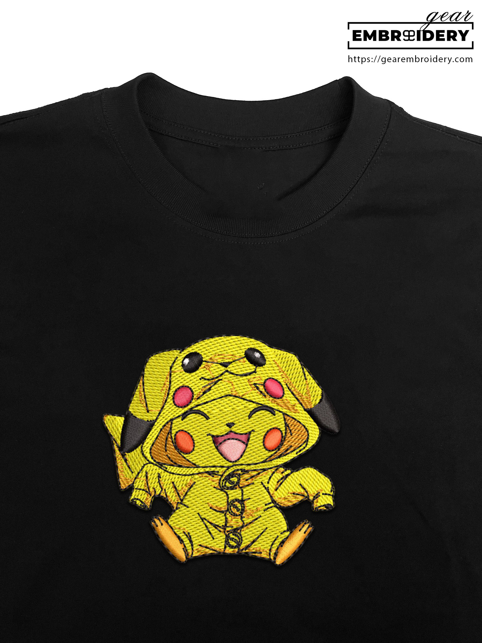 Baby Pikachu Pokemon Anime Personalized Embroider T-Shirt, Sweatshirt, Hoodie