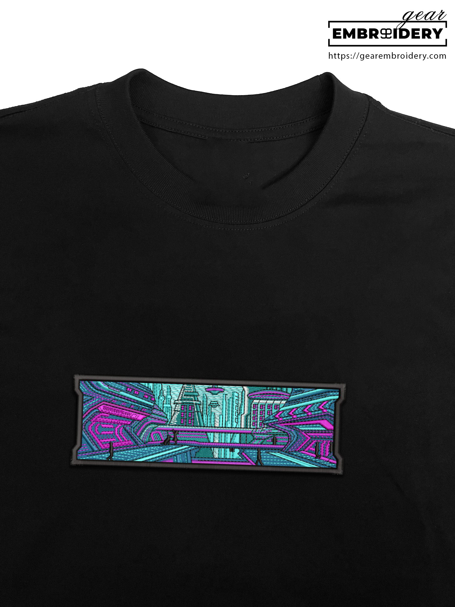 Auropolis embroidery design cyberpunk edgerunners anime embroidery CE001 T Shirt Sweatshirt Hoodie Clothing Can Personalized Embroidery