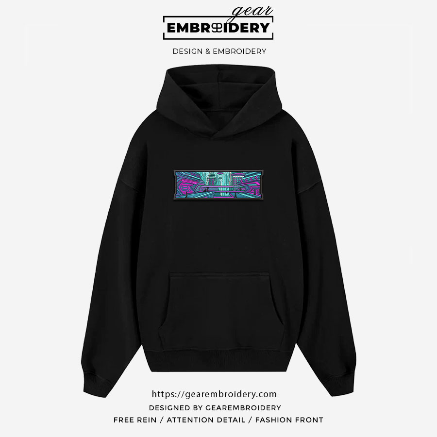 Auropolis embroidery design cyberpunk edgerunners anime embroidery CE001 T Shirt Sweatshirt Hoodie Clothing Can Personalized Embroidery