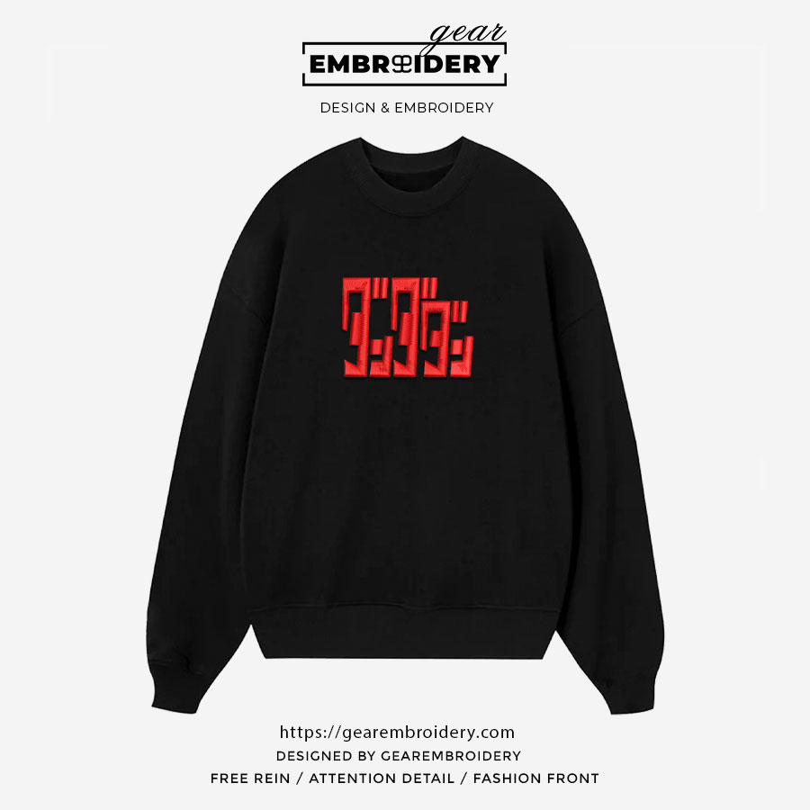 Dan da dan logo embroidery design dan da dan anime embroidery DDD001 T Shirt Sweatshirt Hoodie Clothing Can Personalized Embroidery
