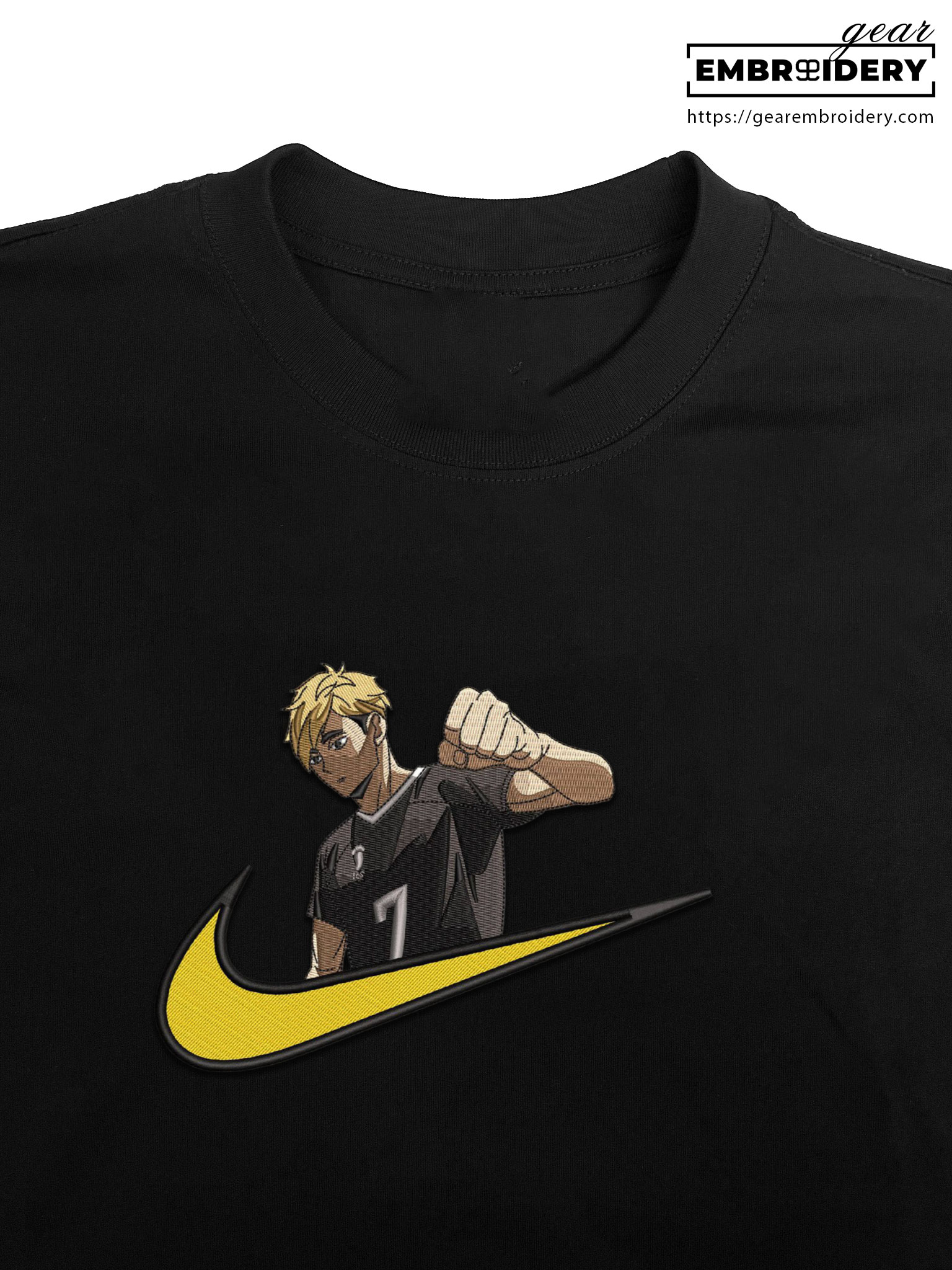 Atsumu miya swoosh nike Haikyuu Anime Embroidered Design Personalized Embroidered T Shirt Sweatshirt Hoodie Clothing HK001
