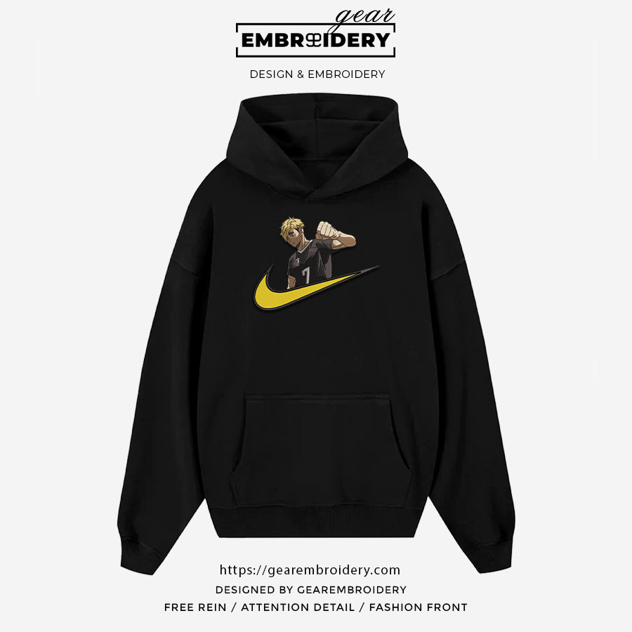 Atsumu miya swoosh nike Haikyuu Anime Embroidered Design Personalized Embroidered T Shirt Sweatshirt Hoodie Clothing HK001