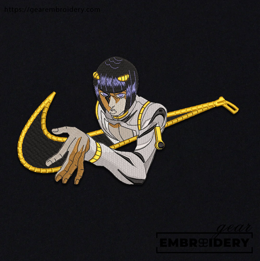 Bruno swoosh nike JoJo's Bizarre Adventure Anime Embroidered Design Personalized Embroidered T Shirt Sweatshirt Hoodie Clothing JJBA001