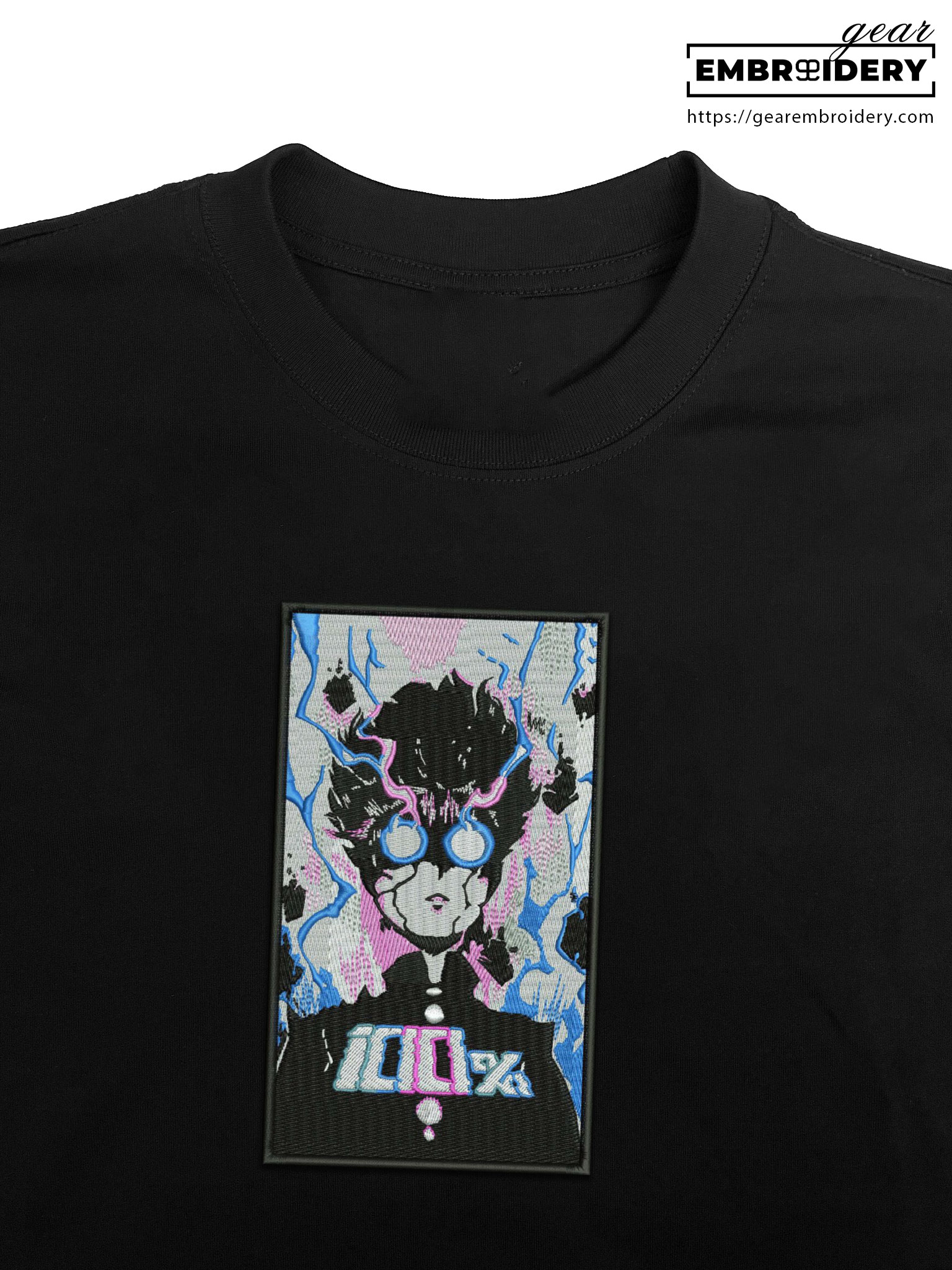 Mob 100 Mob Psycho 100 Anime Embroidered Design Personalized Embroidered T Shirt Sweatshirt Hoodie Clothing MP001