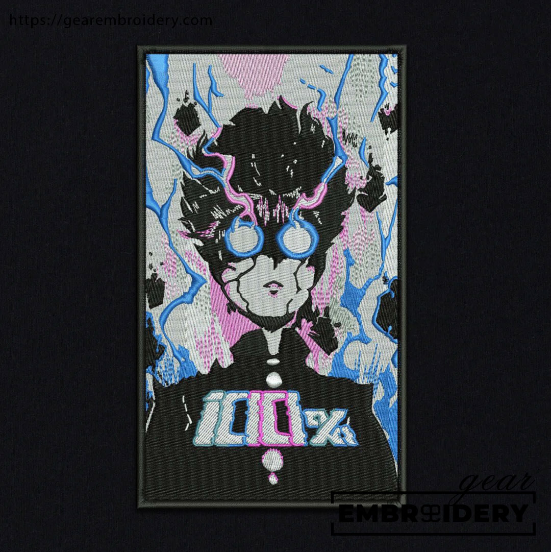 Mob 100 Mob Psycho 100 Anime Embroidered Design Personalized Embroidered T Shirt Sweatshirt Hoodie Clothing MP001