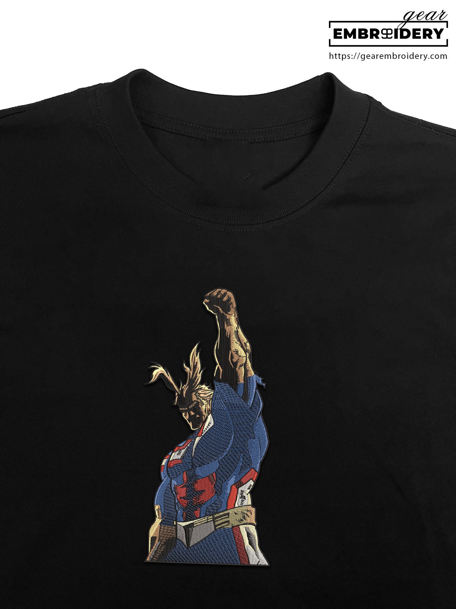 All might My Hero Academia Anime Embroidered Design Personalized Embroidered T Shirt Sweatshirt Hoodie Clothing MHA001