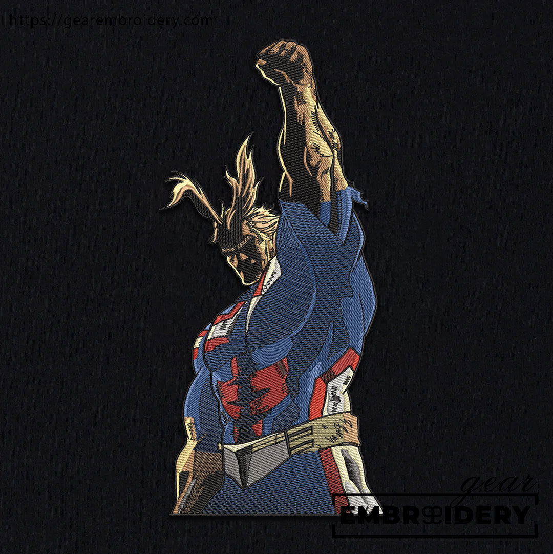 All might My Hero Academia Anime Embroidered Design Personalized Embroidered T Shirt Sweatshirt Hoodie Clothing MHA001