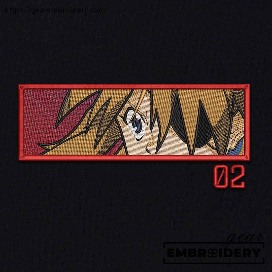 Asuka eyes Neon Genesis Evangelion Anime Embroidered Design Personalized Embroidered T Shirt Sweatshirt Hoodie Clothing NGE003