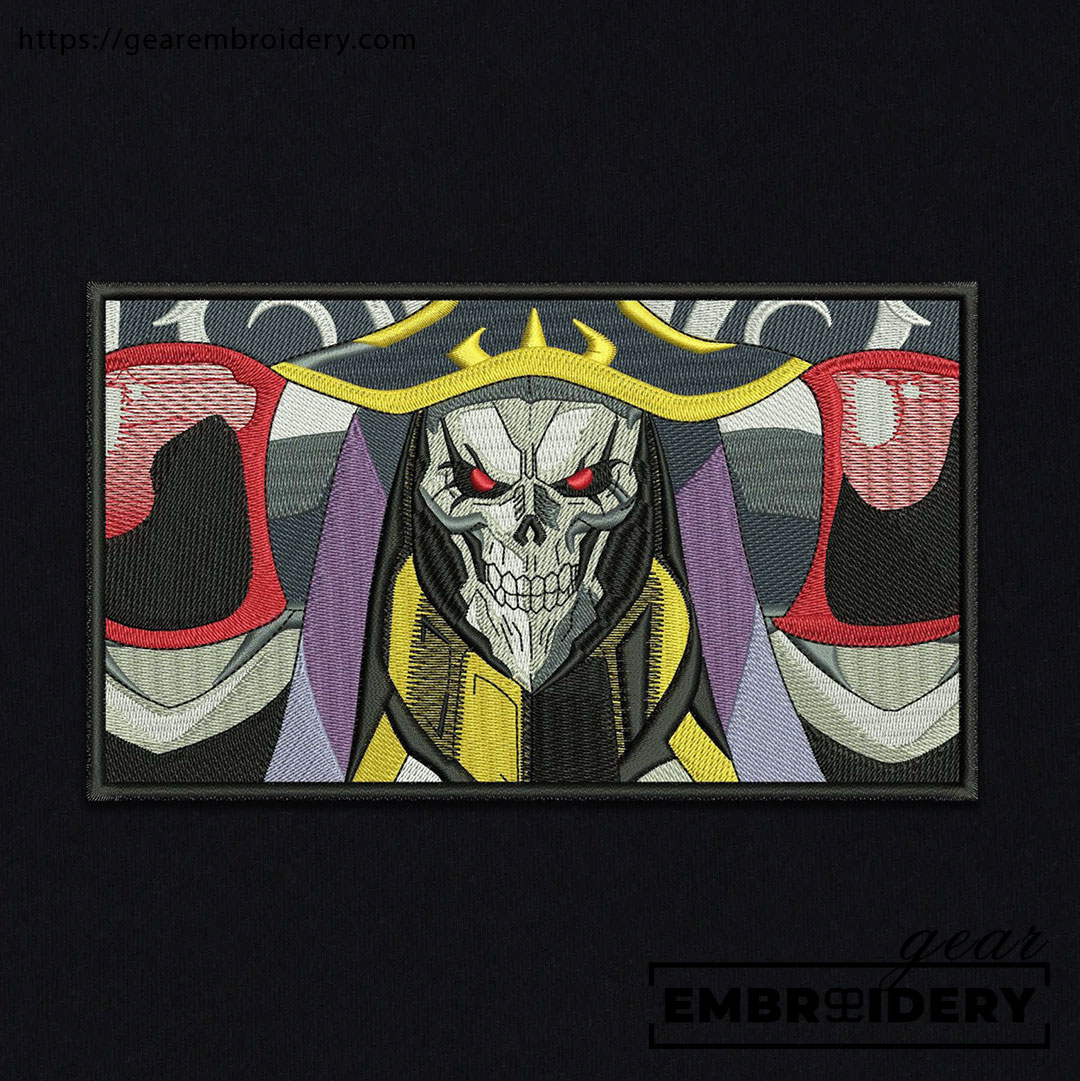 Ainz ooal gown overlord Anime Embroidered Design Personalized Embroidered T Shirt Sweatshirt Hoodie Clothing OT001