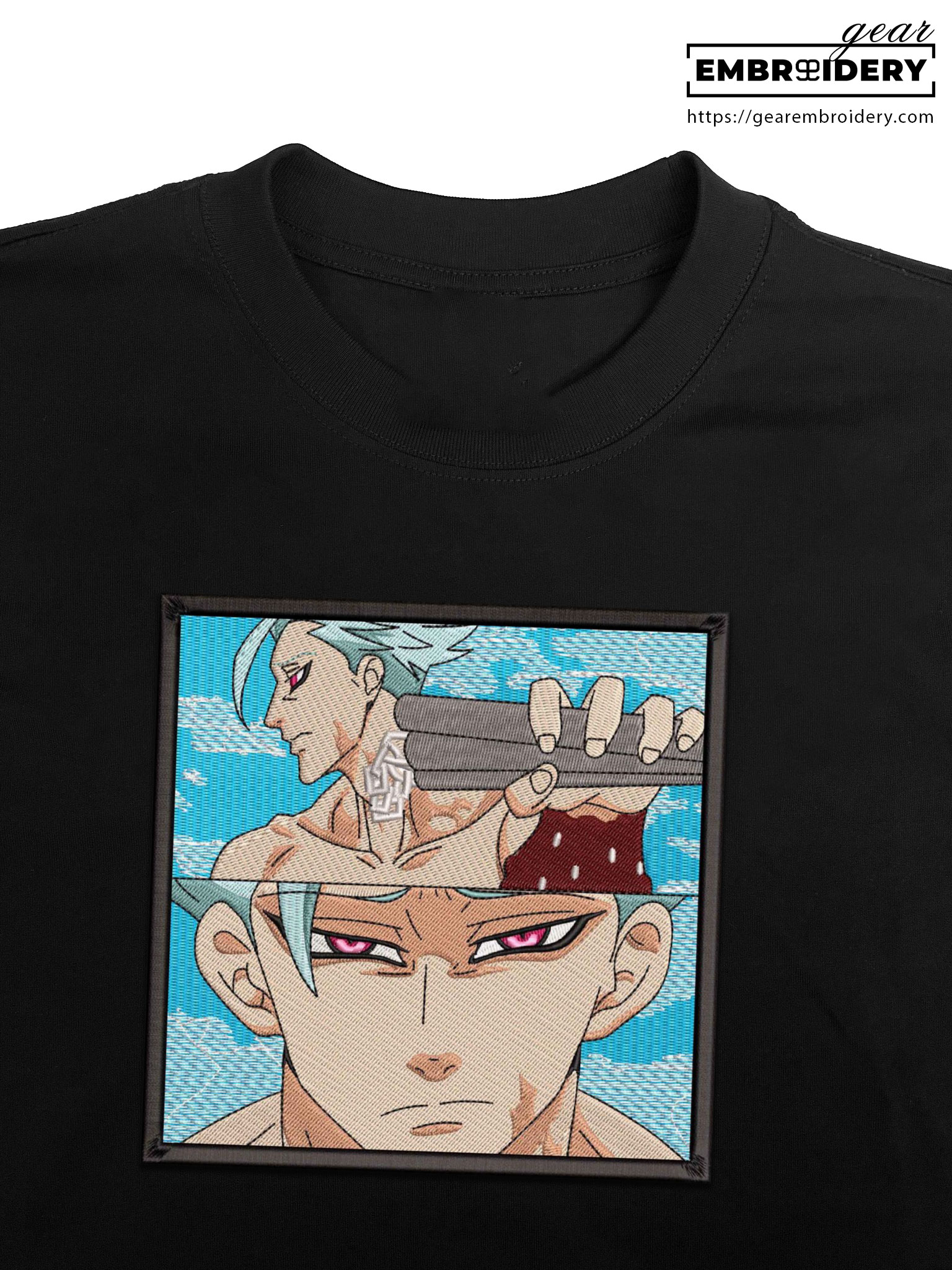 Ban Seven Deadly Sins Anime Embroidered Design Personalized Embroidered T Shirt Sweatshirt Hoodie Clothing SDS001