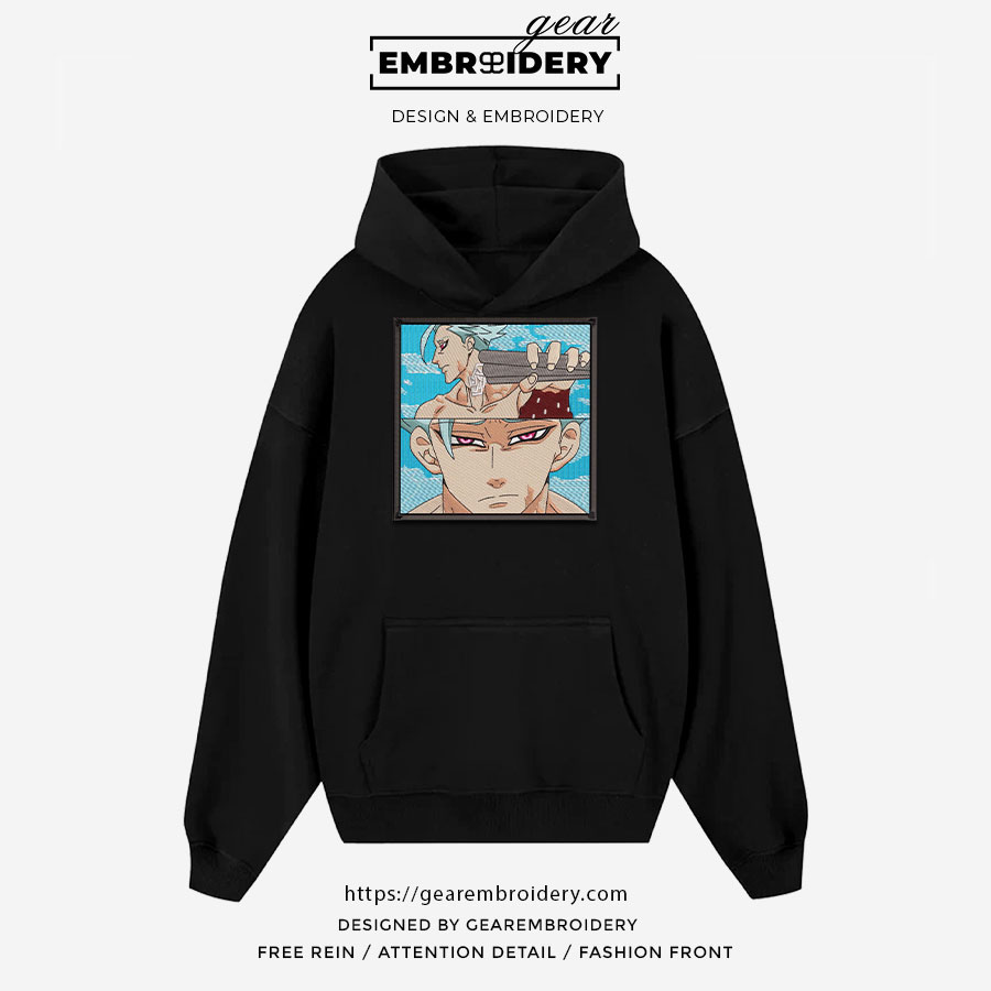 Ban Seven Deadly Sins Anime Embroidered Design Personalized Embroidered T Shirt Sweatshirt Hoodie Clothing SDS001