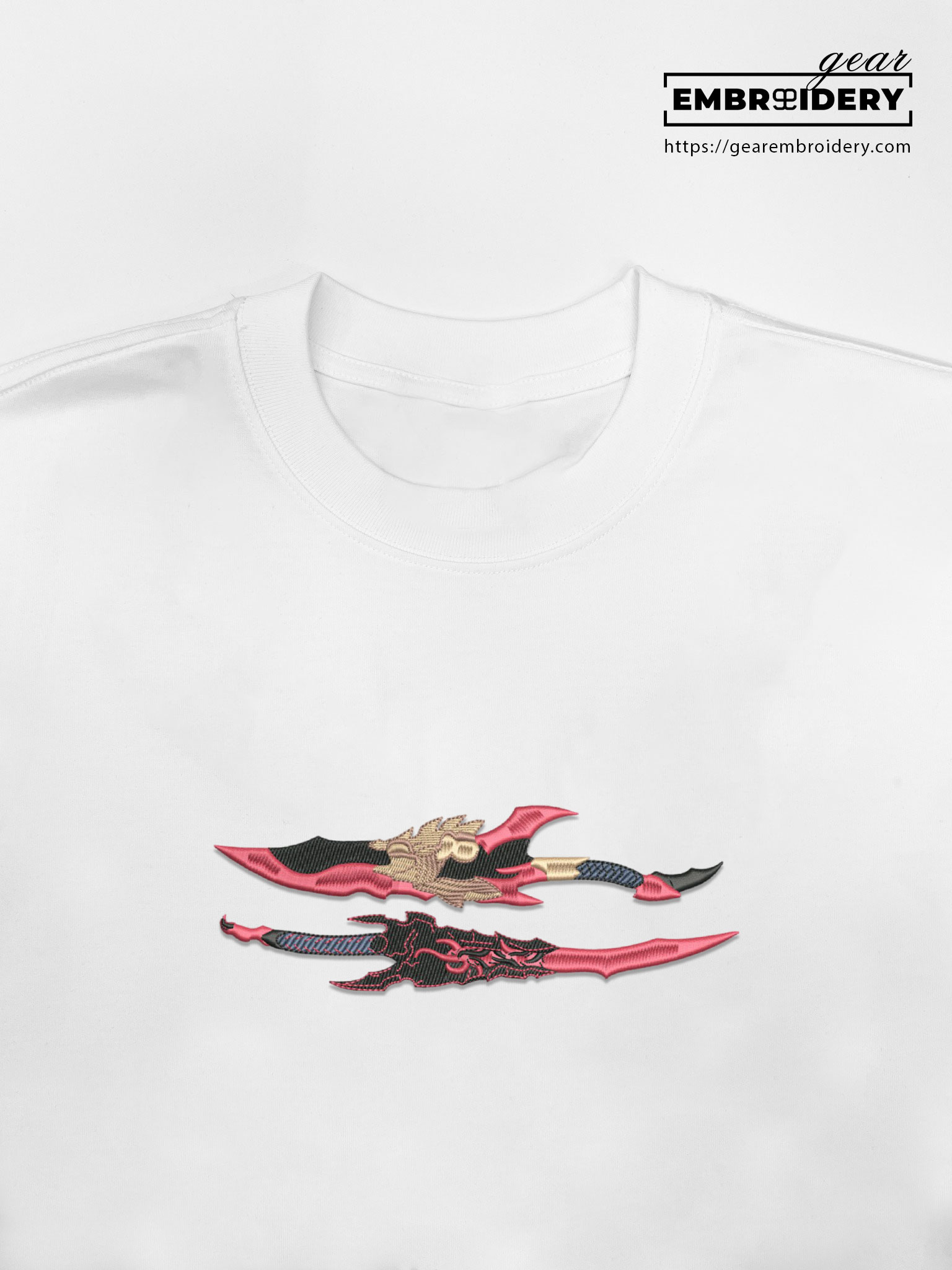 Jinwoo daggers Solo Leveling Anime Embroidered Design Personalized Embroidered T Shirt Sweatshirt Hoodie Clothing SL001